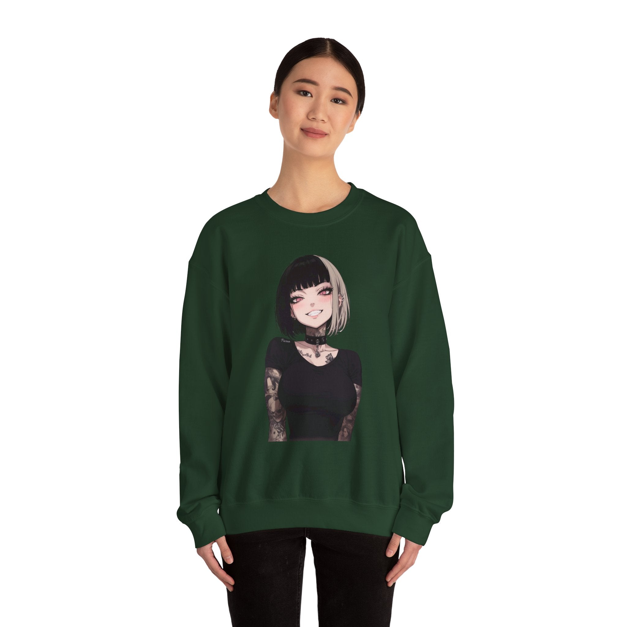 Himiko Toga Gothic Tattooed Style Unisex Heavy Blend™ Crewneck Sweatshirt