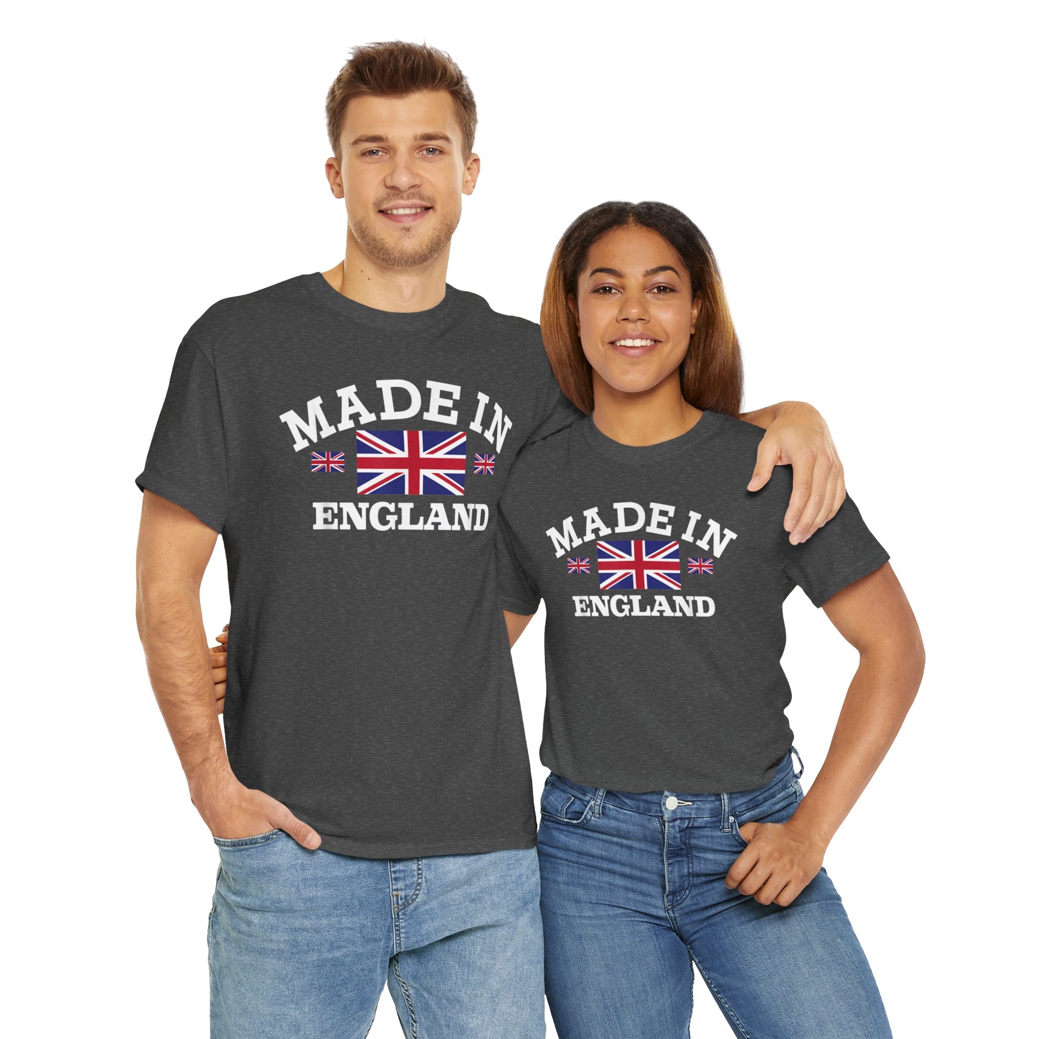 Made in England British Flag Union Jack Unisex Heavy Cotton Tee
