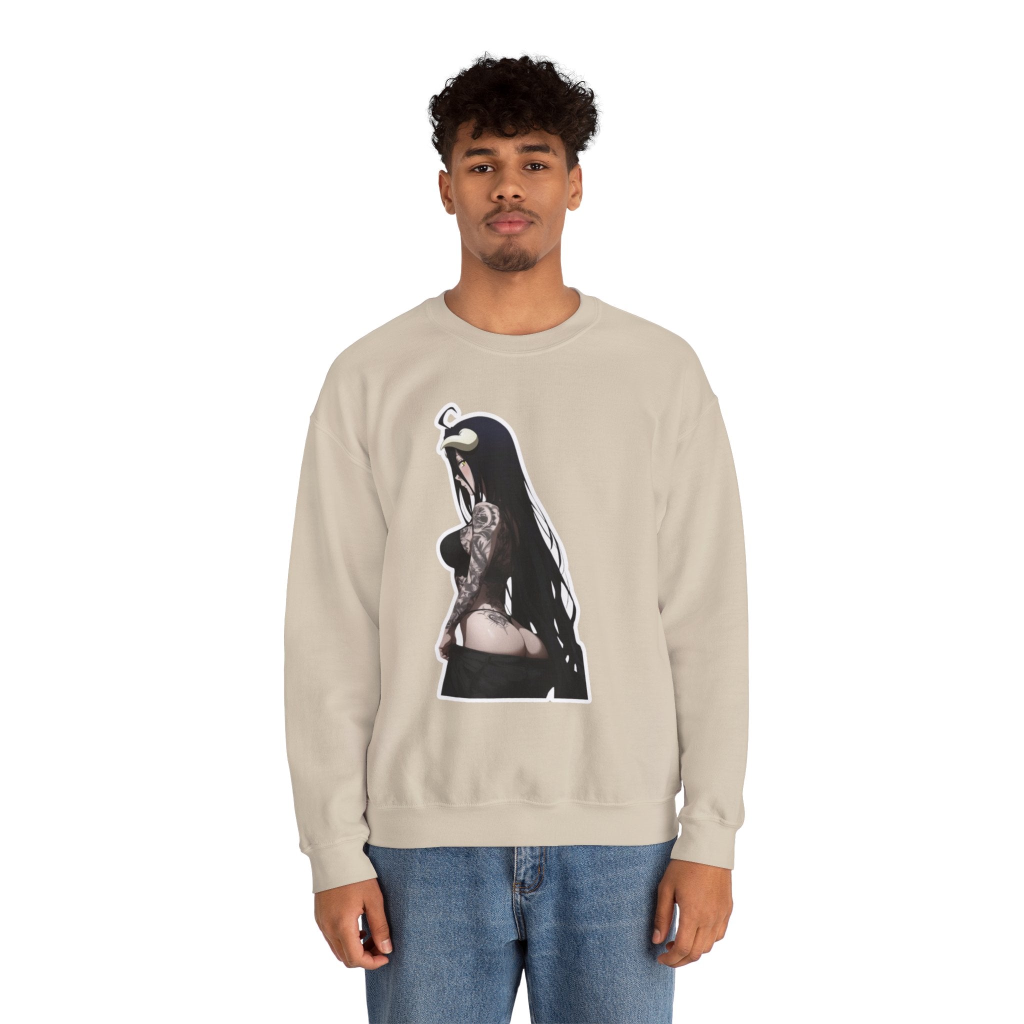 Albedo From Overlord Gothic Tattooed Unisex Heavy Blend™ Crewneck Sweatshirt
