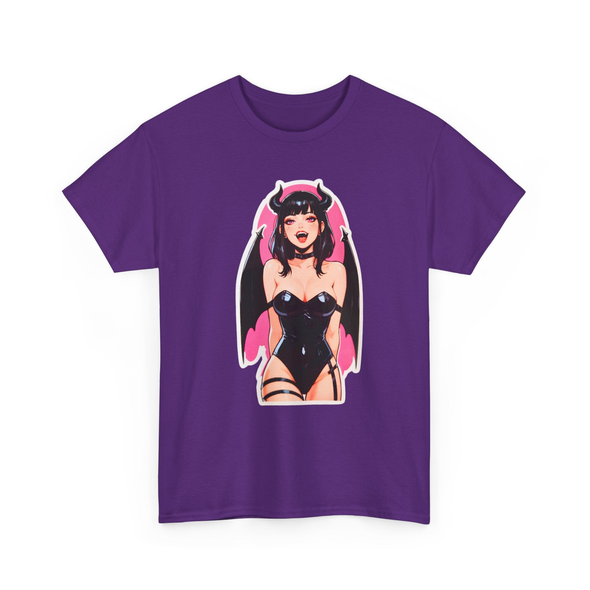Succubus Ahegao Dark Gothic Unisex Heavy Cotton Tee