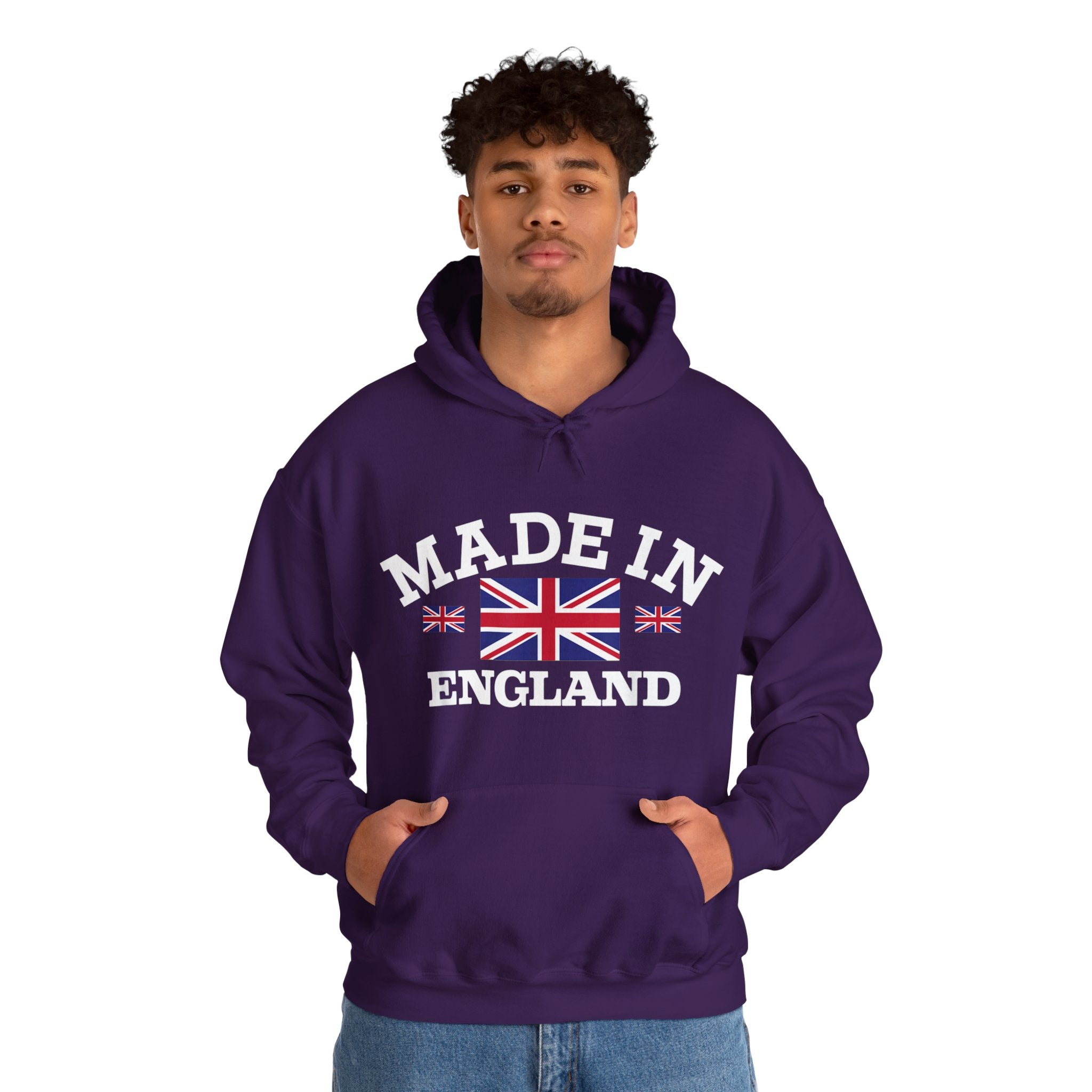 Made in England British Flag Union Jack Unisex Heavy Blend™ Hooded Sweatshirt