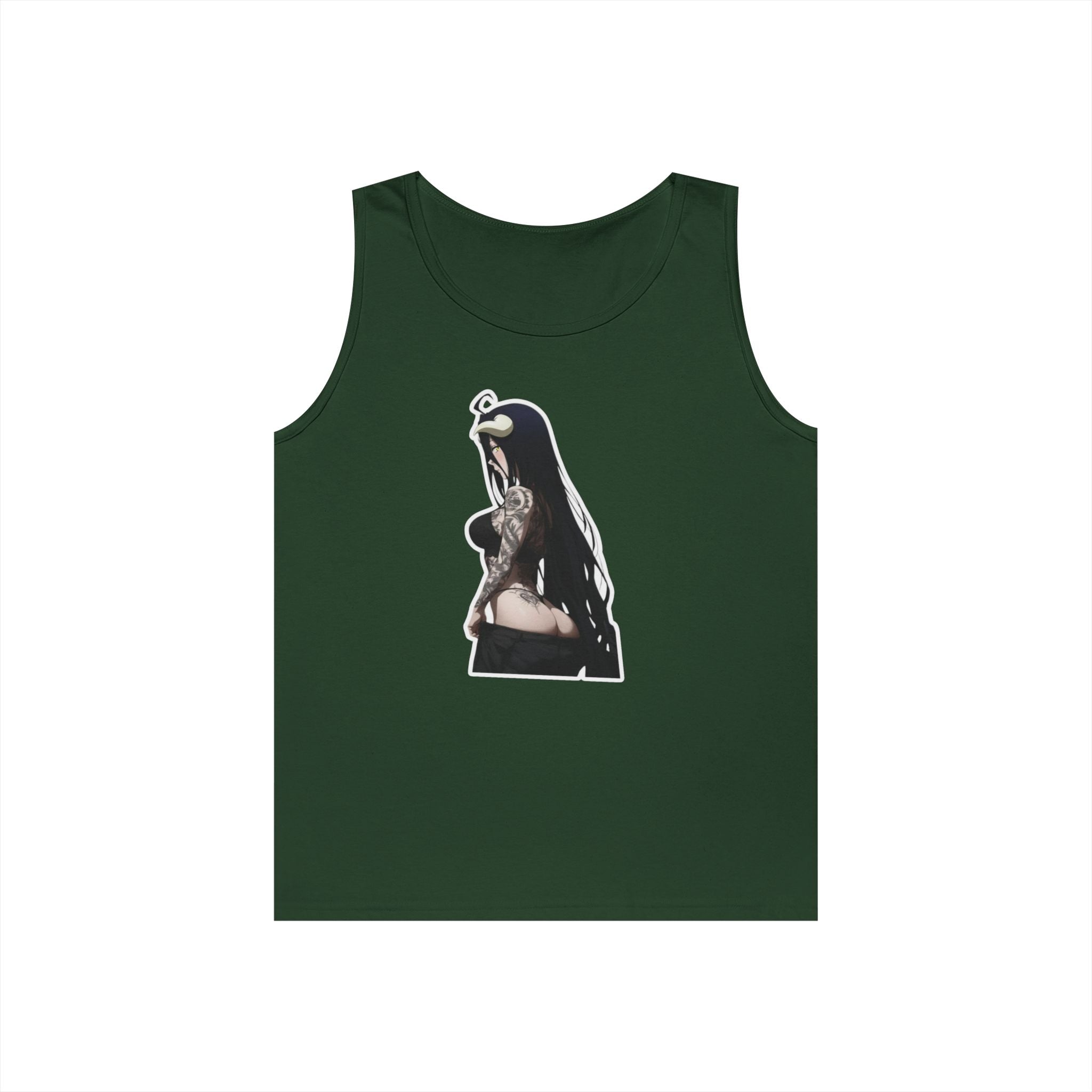 Albedo From Overlord Gothic Tattooed Heavy Cotton Tank Top