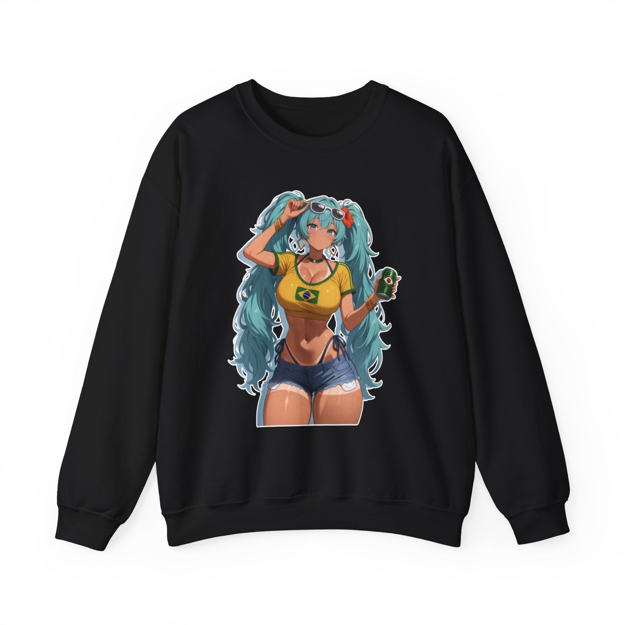 Hatsune Miku Brazil Girl Unisex Heavy Blend™ Crewneck Sweatshirt
