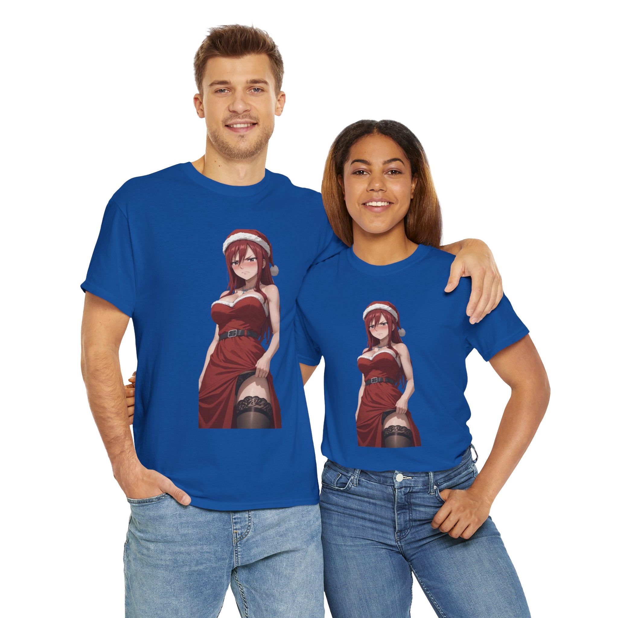 Ezra Scarlet Christmas Themed Angry Anime Unisex Heavy Cotton Tee