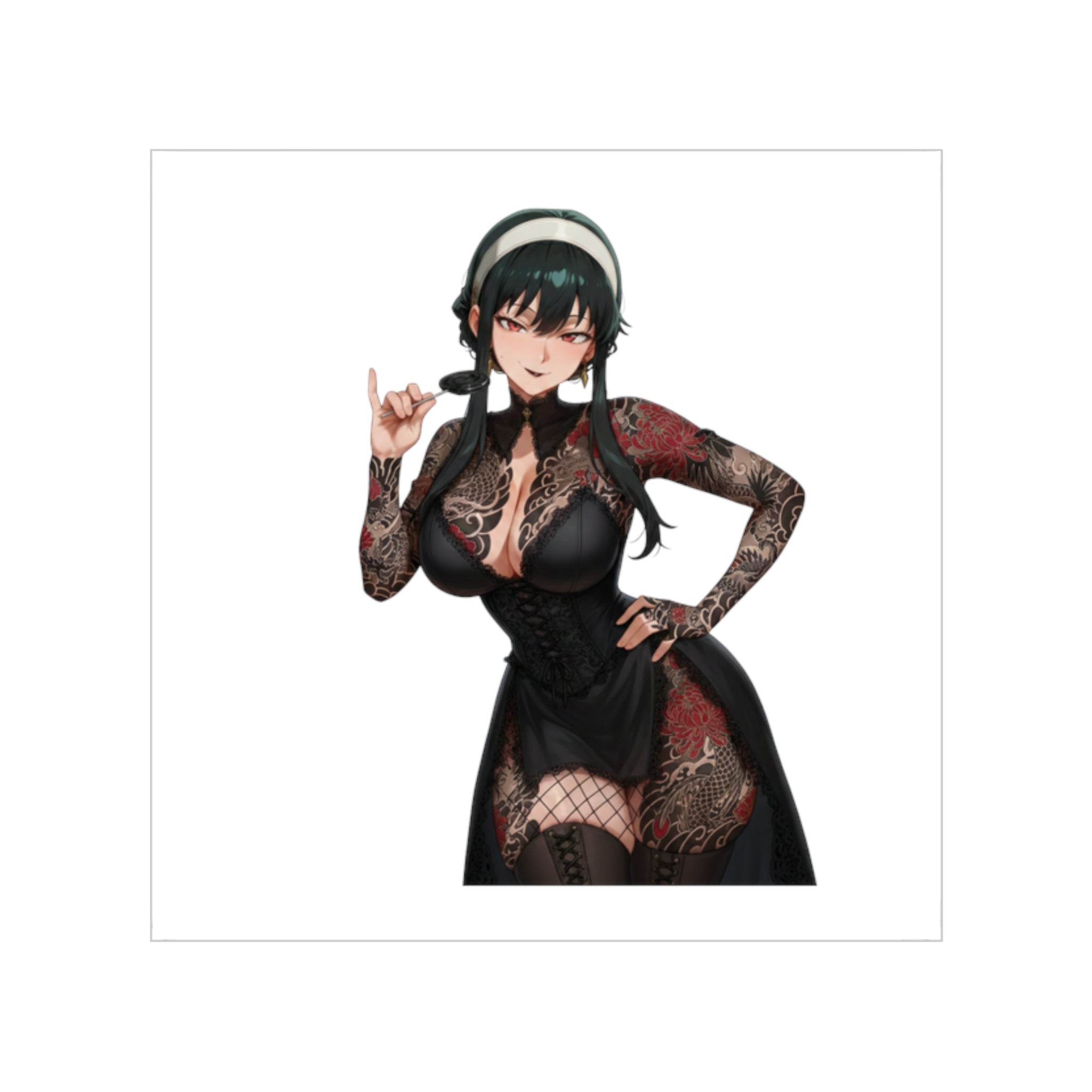 Yor Forger Tattoo Sexy Waifu Sticker