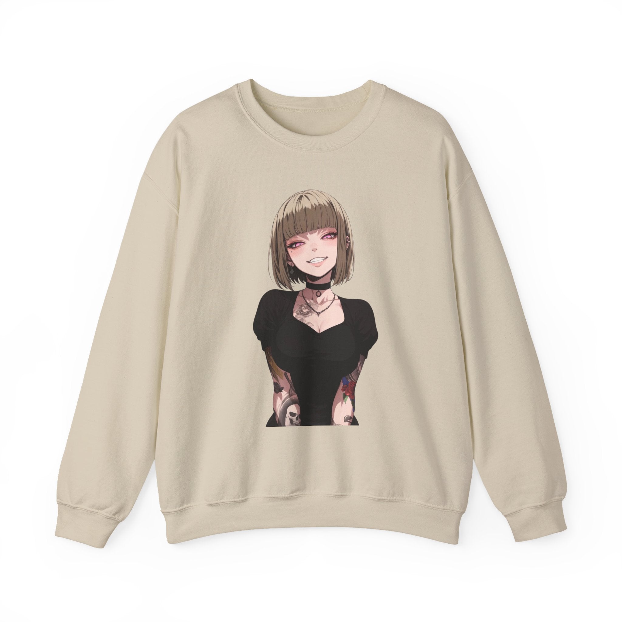 Sexy Style Himiko Toga Skull Tattooed Unisex Heavy Blend™ Crewneck Sweatshirt