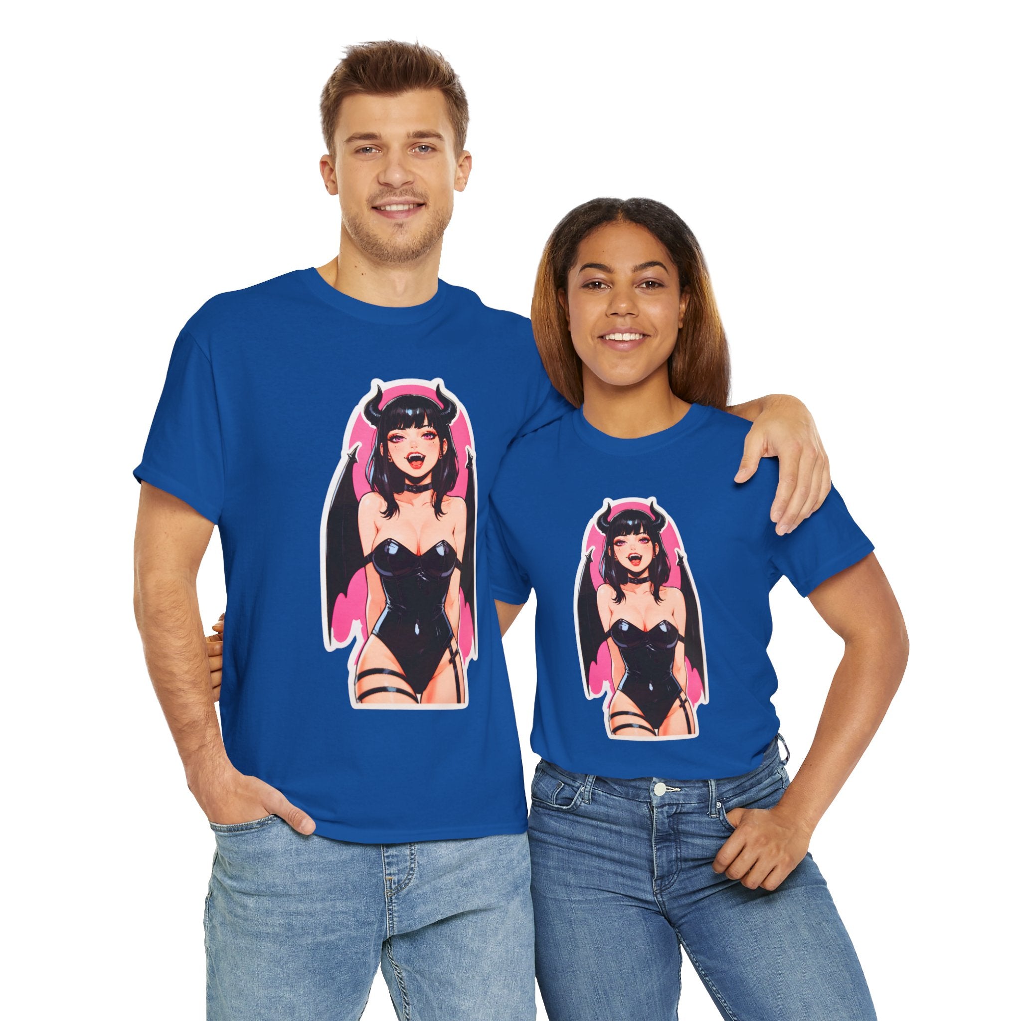 Succubus Ahegao Dark Gothic Unisex Heavy Cotton Tee