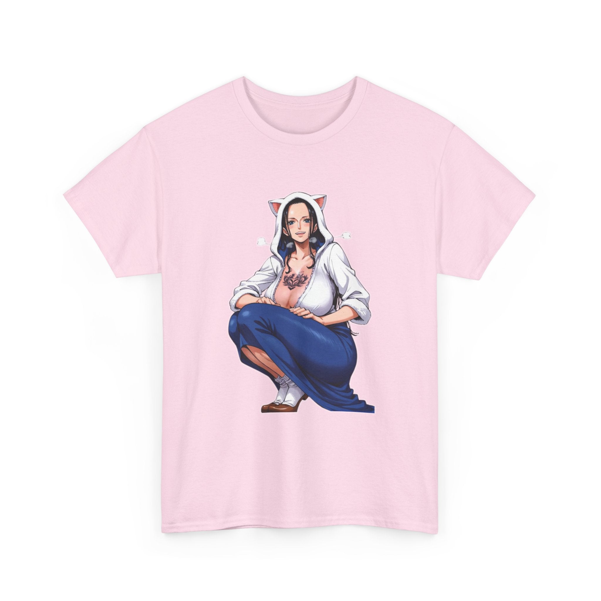 Nico Robin Catgirl Casual Anime Heavy Cotton Tee