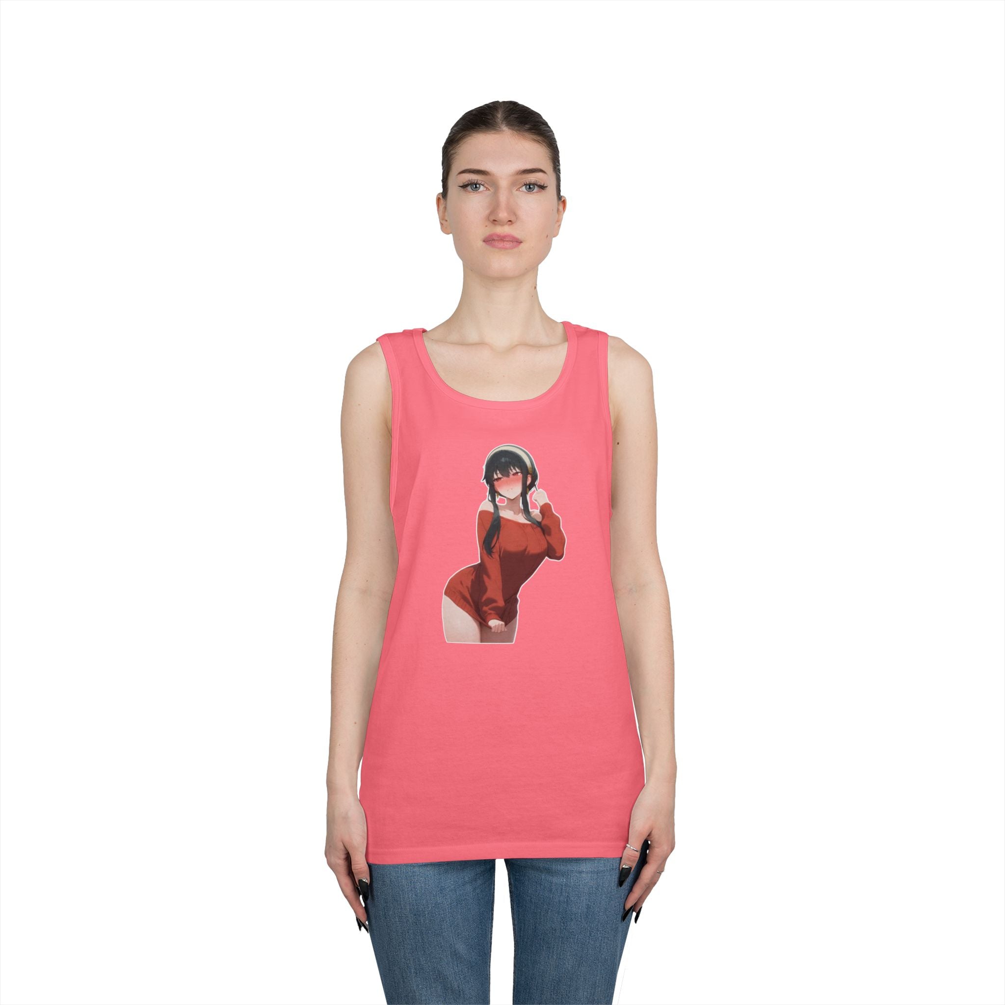 Yor Forger Blushing Waifu Heavy Cotton Tank Top