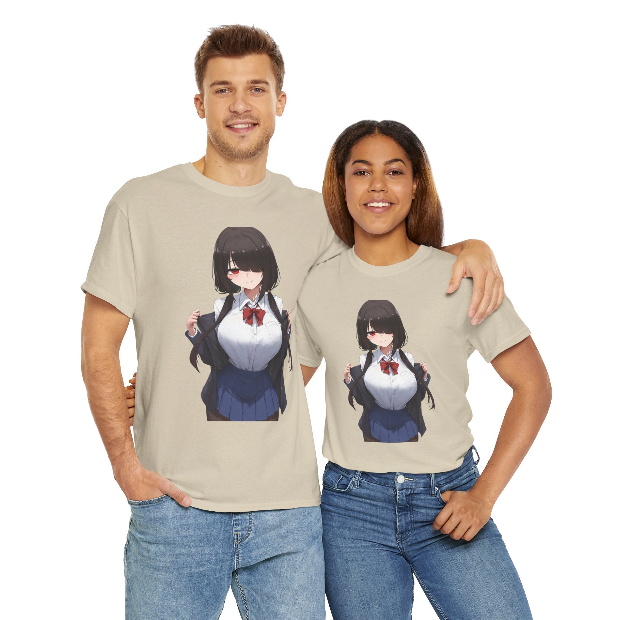 Tokisaki Kurum Schoolgirl Gothic Seductive Unisex Heavy Cotton Tee