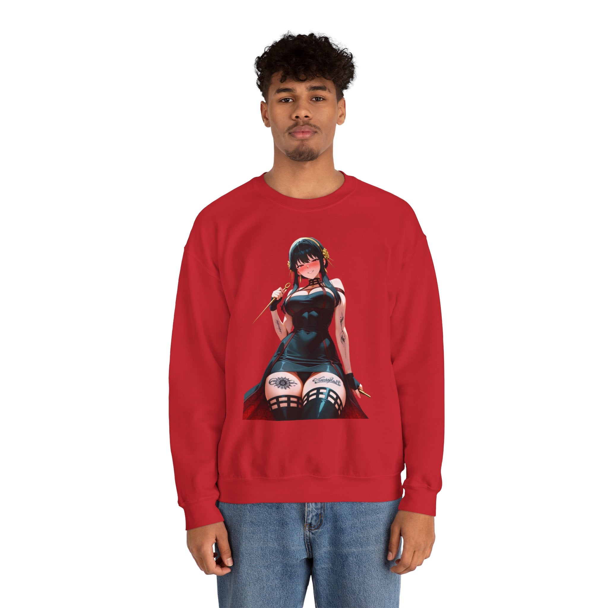 Yor Forger Assassin Gothic Tattooed Unisex Heavy Blend™ Crewneck Sweatshirt