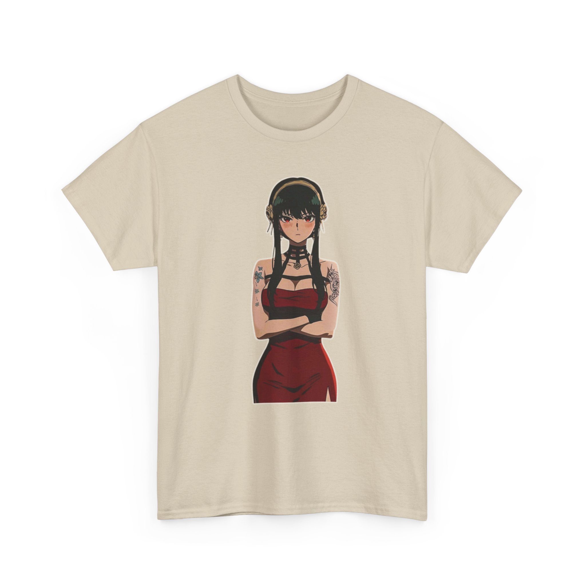 Yor Forger Elegant Tattooed Anime Unisex Heavy Cotton Tee