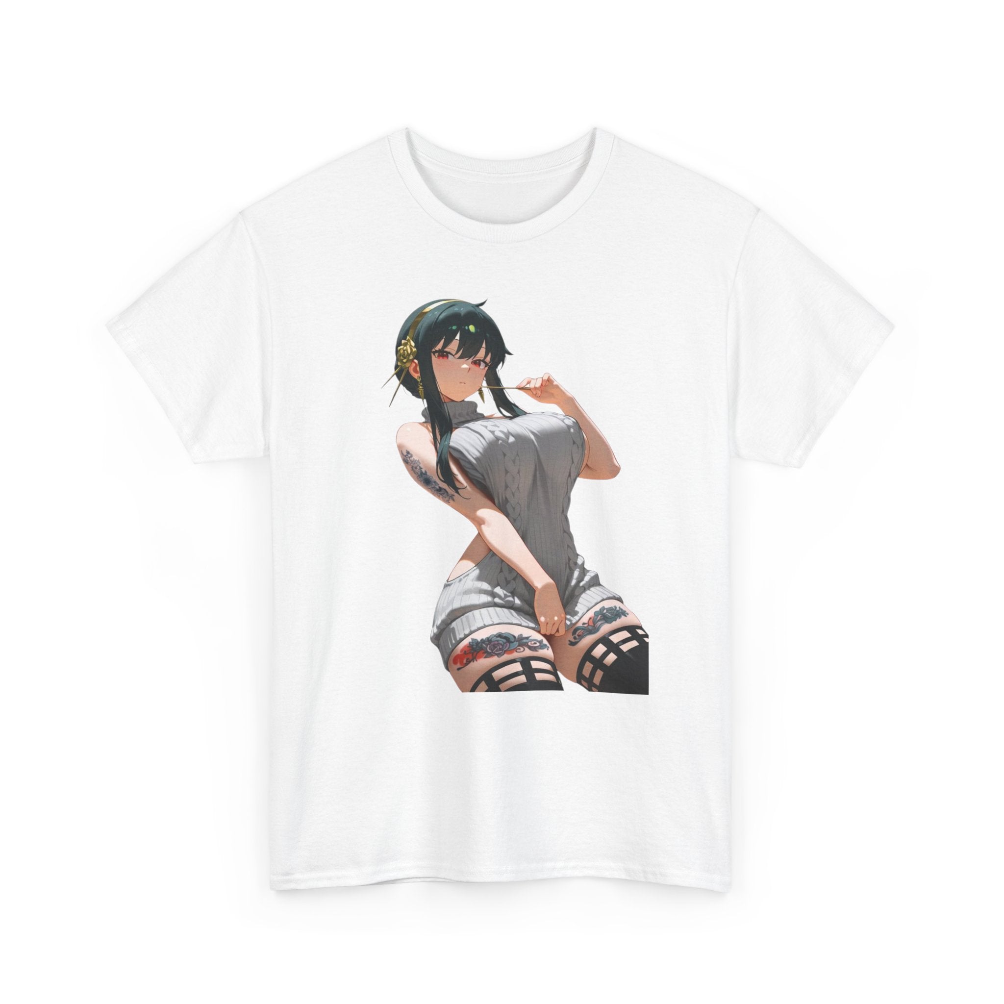 Yor Forger Sexy Tattooed Anime Heavy Cotton Tee
