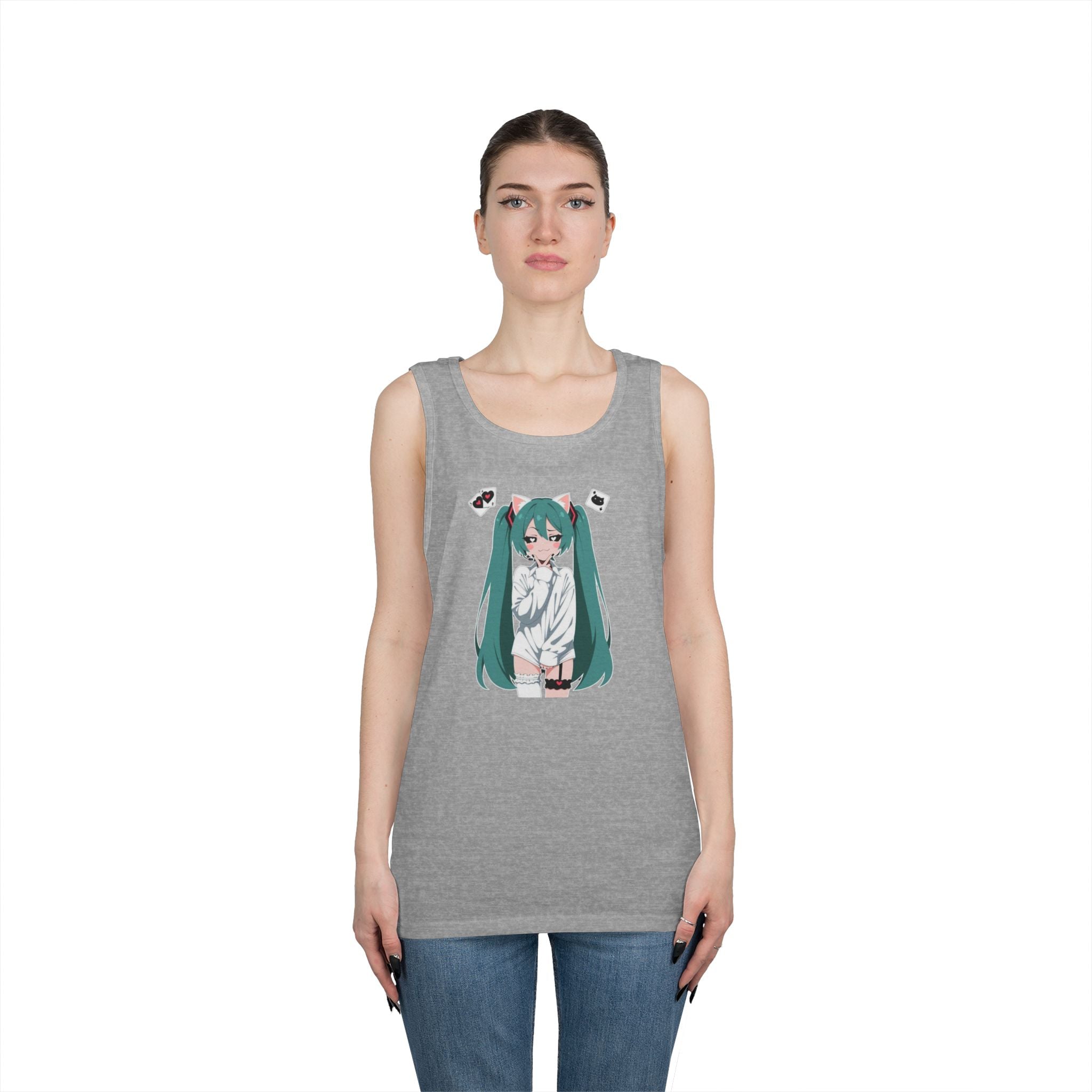 Hatsune Miku Catgirl Cute Heavy Cotton Tank Top
