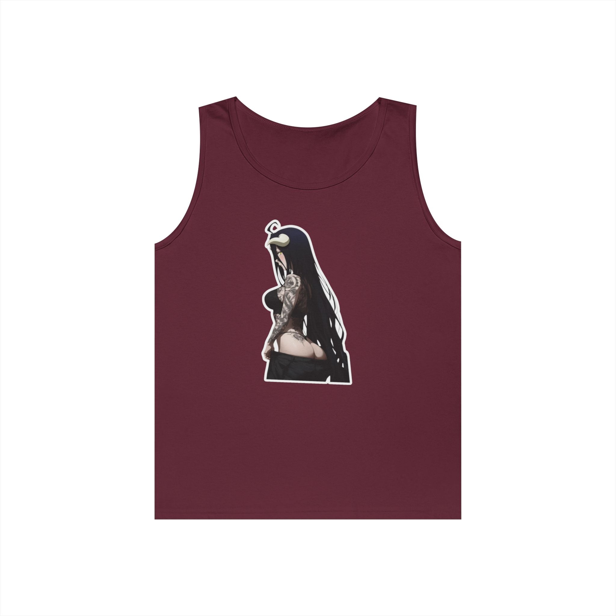 Albedo From Overlord Gothic Tattooed Heavy Cotton Tank Top