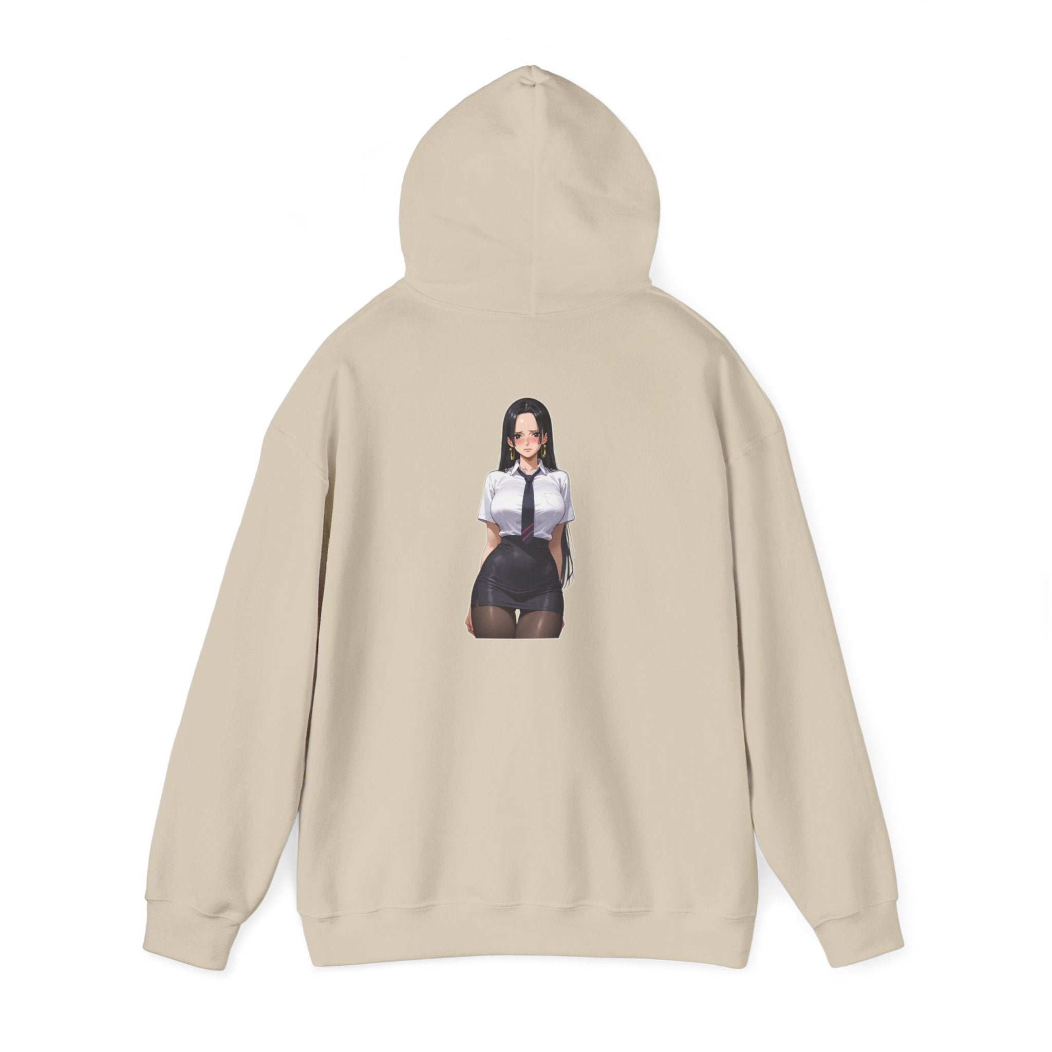 Nico Robin Office Lady Blushing Anime Unisex Heavy Blend™ Hooded Sweatshirt