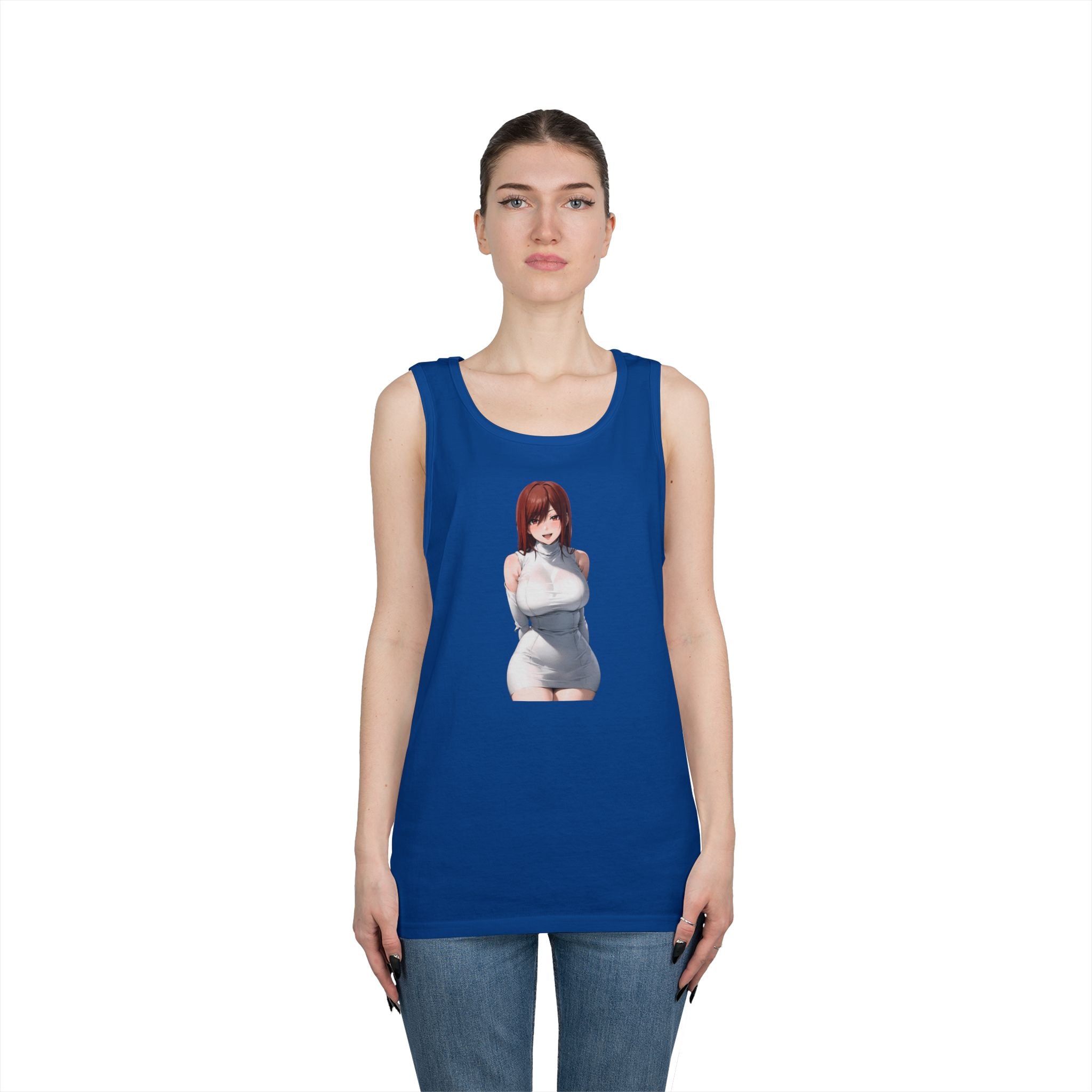 Ezra Scarlet Charming White Dress Anime Heavy Cotton Tank Top