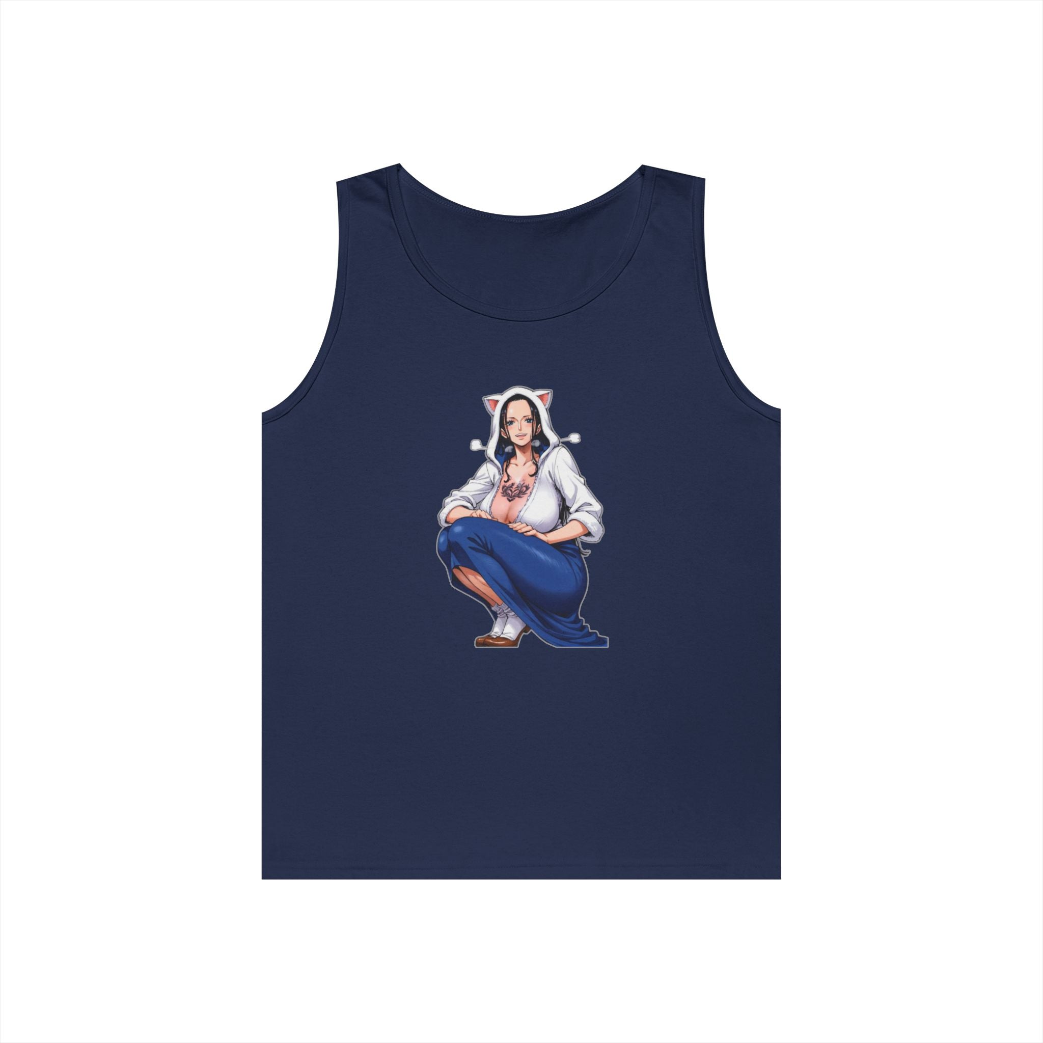 Nico Robin Catgirl Casual Anime Heavy Cotton Tank Top