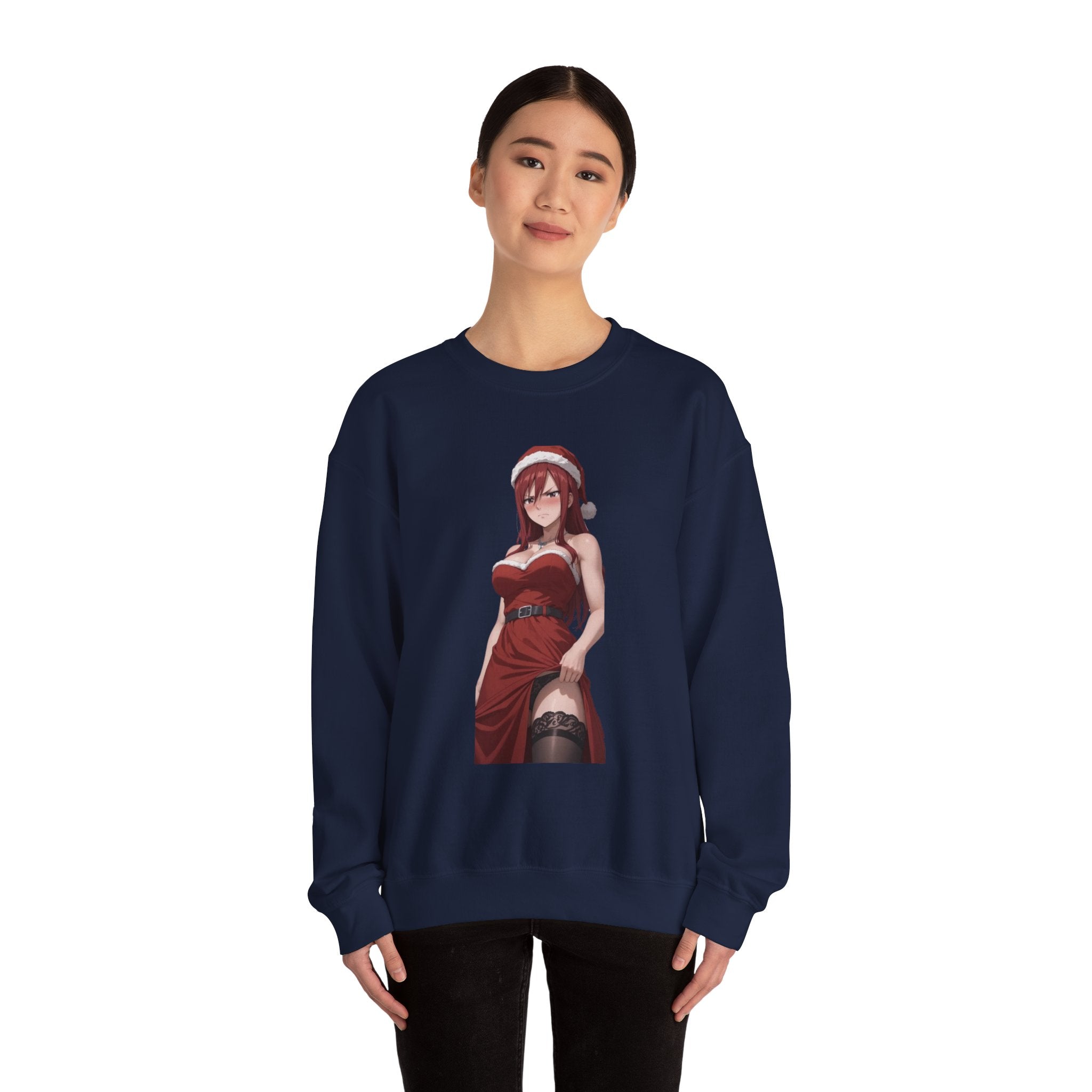 Ezra Scarlet Christmas Themed Angry Unisex Heavy Blend™ Crewneck Sweatshirt
