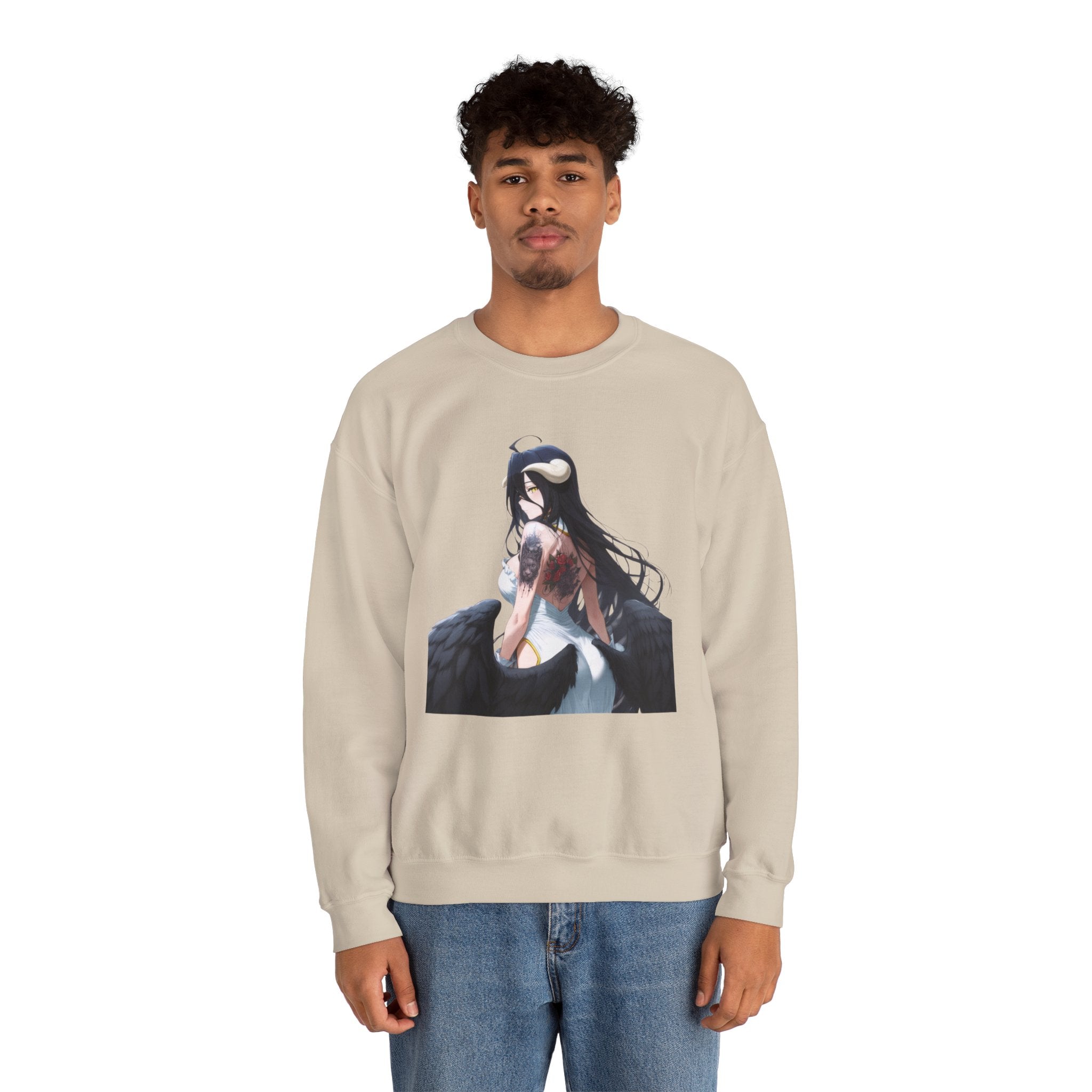 Gothic Albedo Overlord Waifu Unisex Heavy Blend™ Crewneck Sweatshirt
