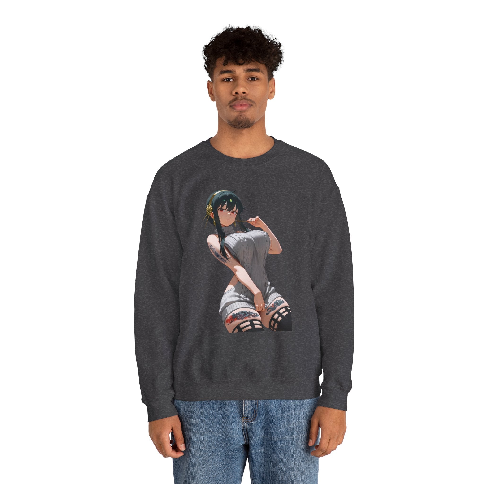 Yor Forger Sexy Tattooed Unisex Heavy Blend™ Crewneck Sweatshirt