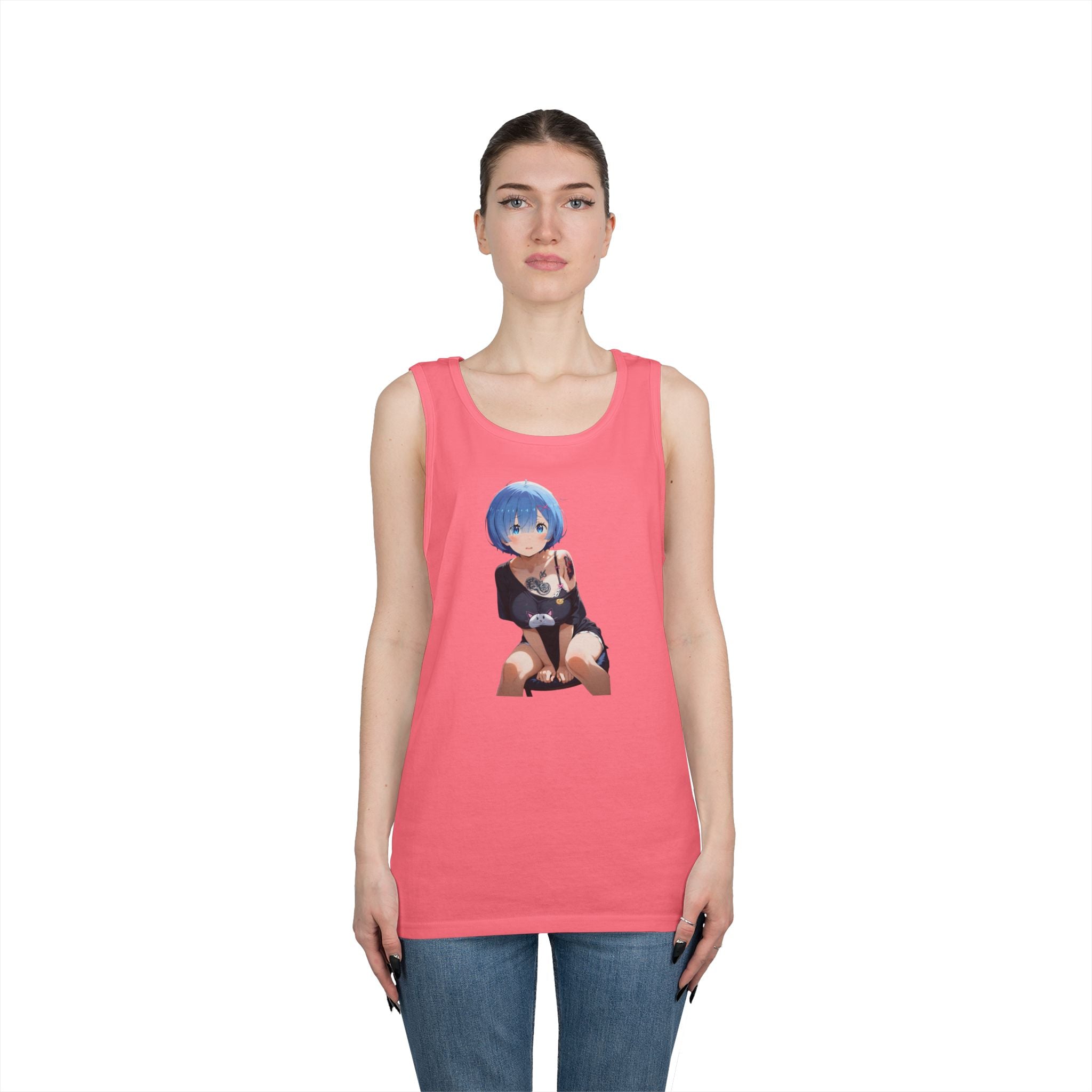 Sexy Rem Tattooed Heavy Cotton Tank Top