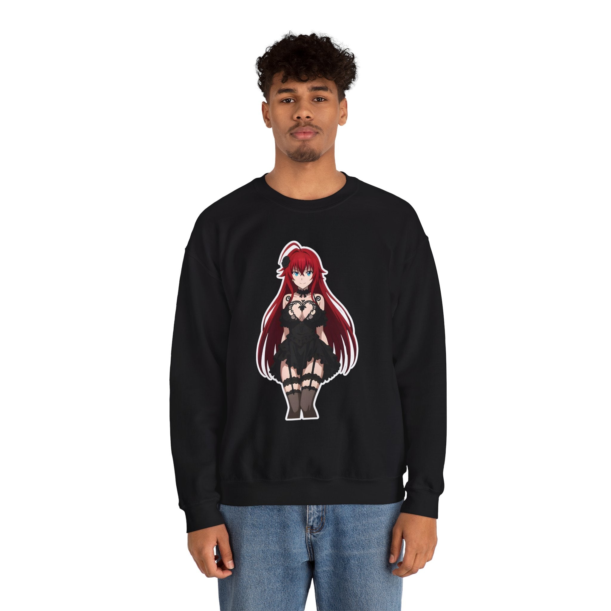 Rias Gremory Gothic Style Waifu Unisex Heavy Blend™ Crewneck Sweatshirt