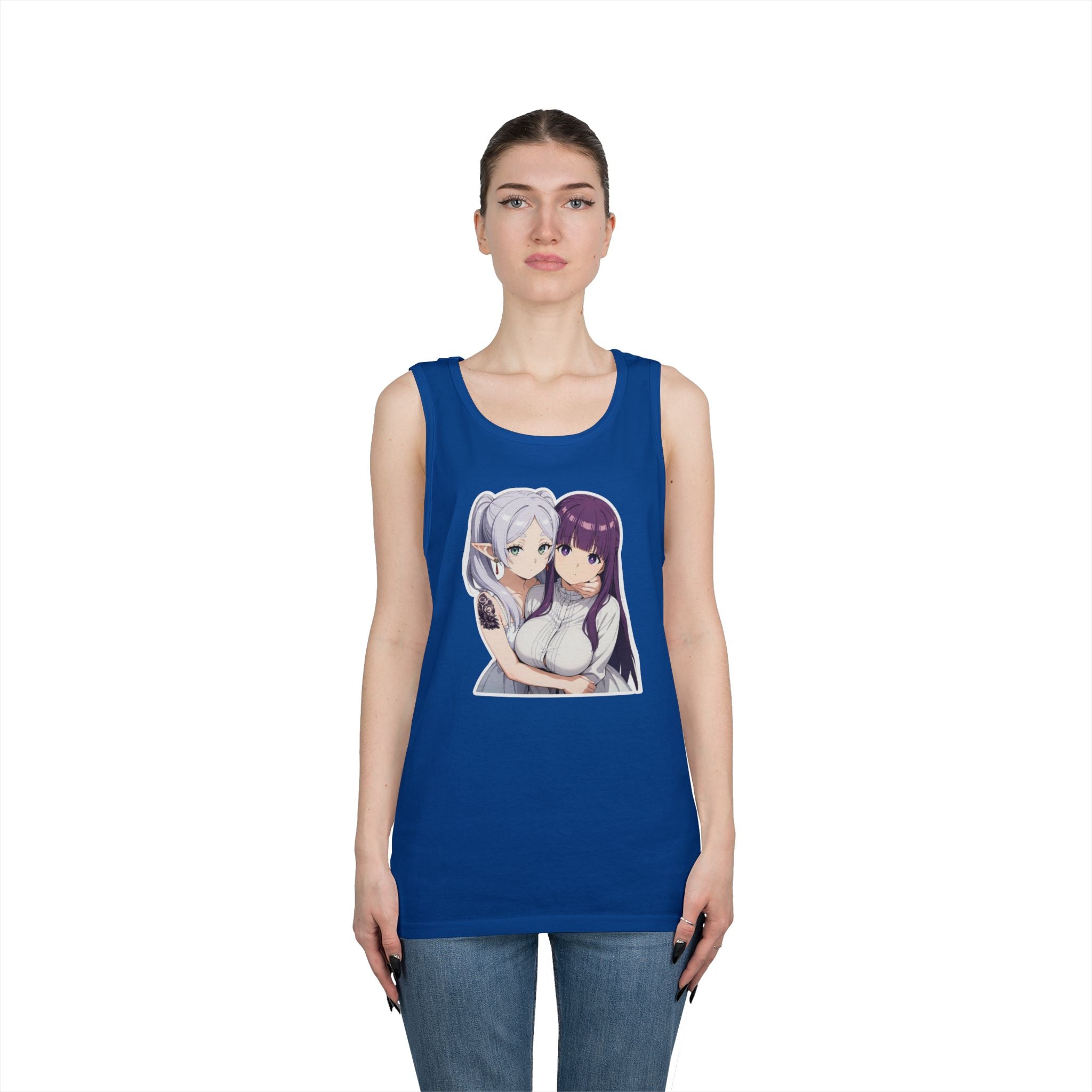 Fern x Frieren Waifu Heavy Cotton Tank Top