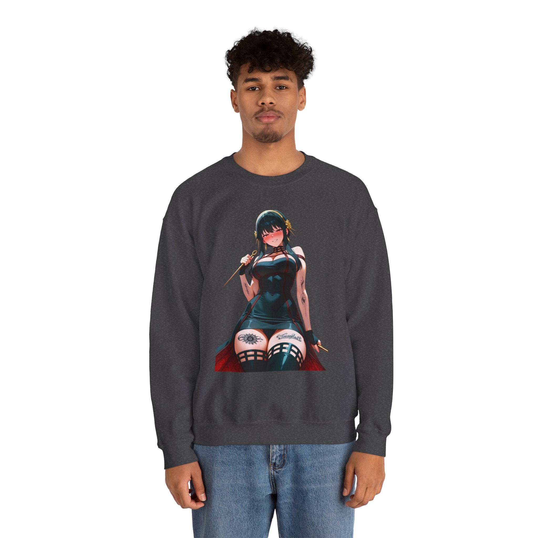 Yor Forger Assassin Gothic Tattooed Unisex Heavy Blend™ Crewneck Sweatshirt