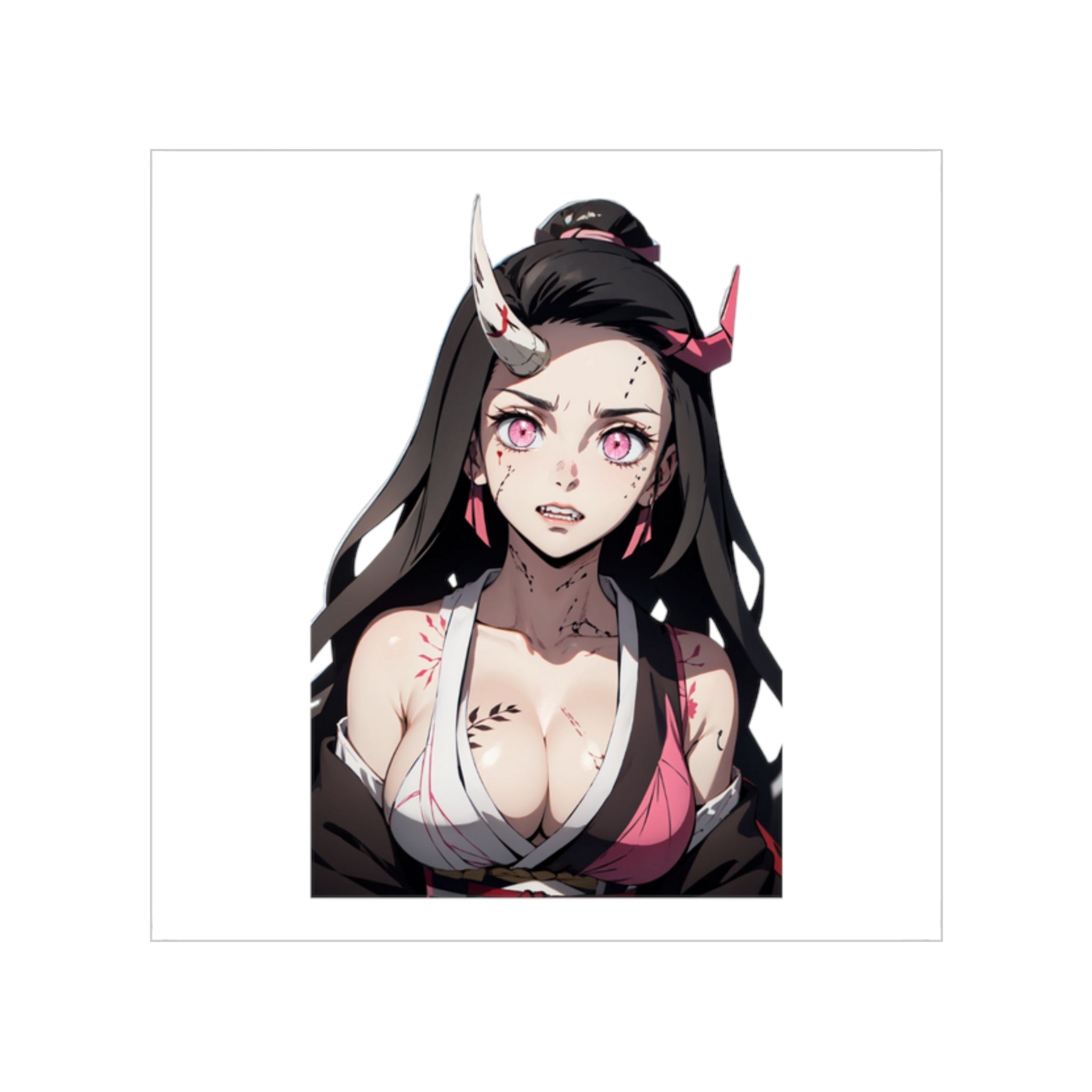Nezuko Devil Waifu Sticker