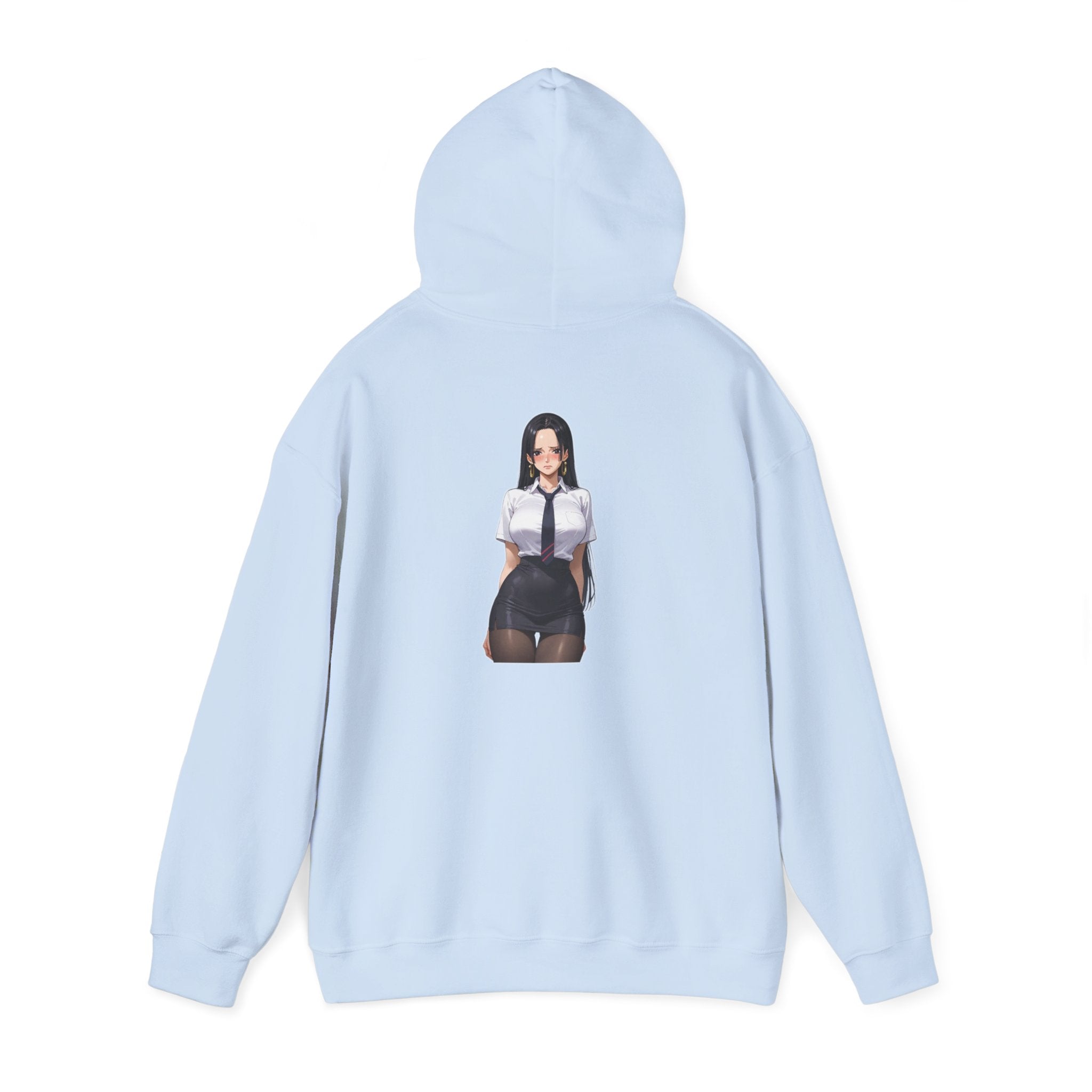 Nico Robin Office Lady Blushing Anime Unisex Heavy Blend™ Hooded Sweatshirt