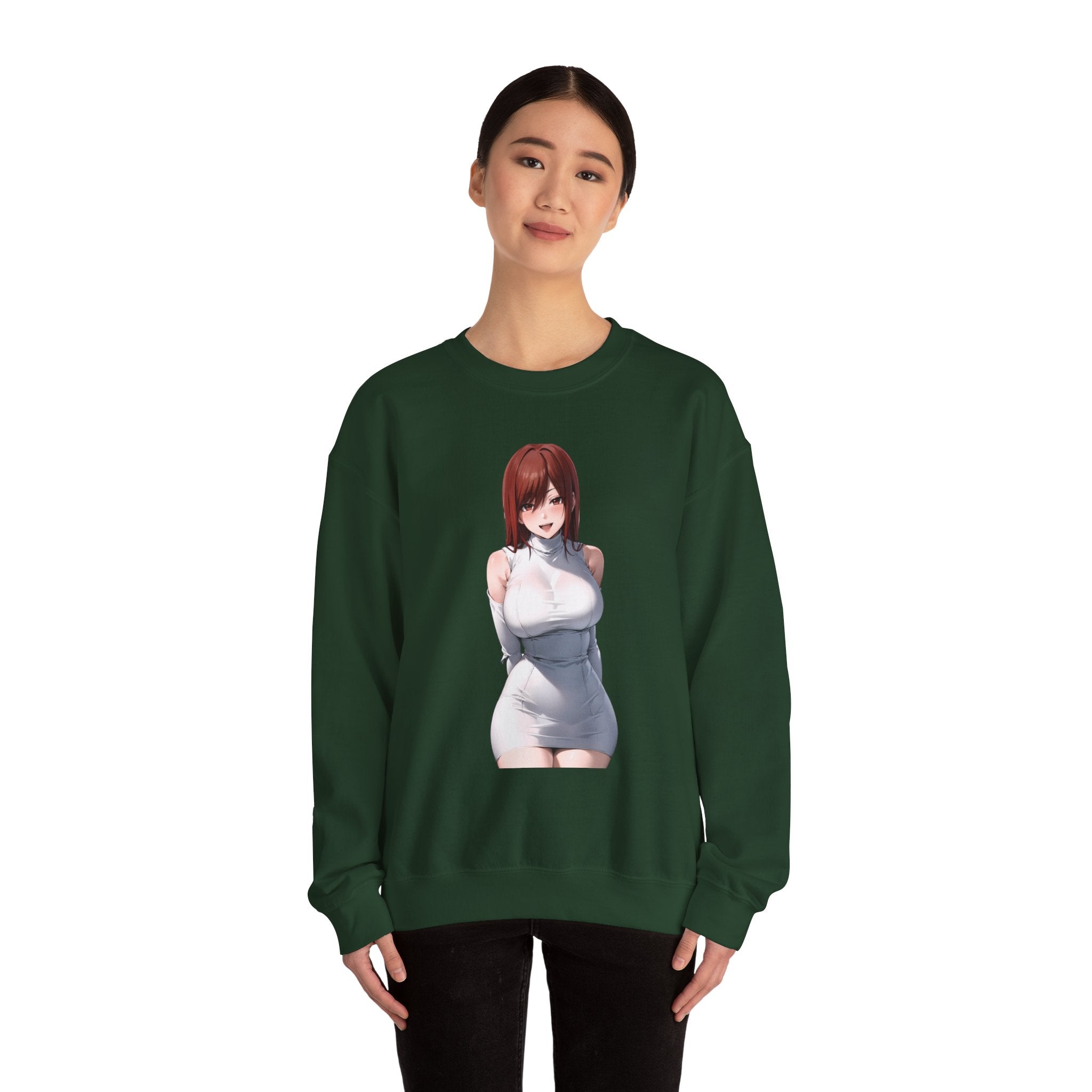 Ezra Scarlet Charming White Dress Anime Unisex Heavy Blend™ Crewneck Sweatshirt