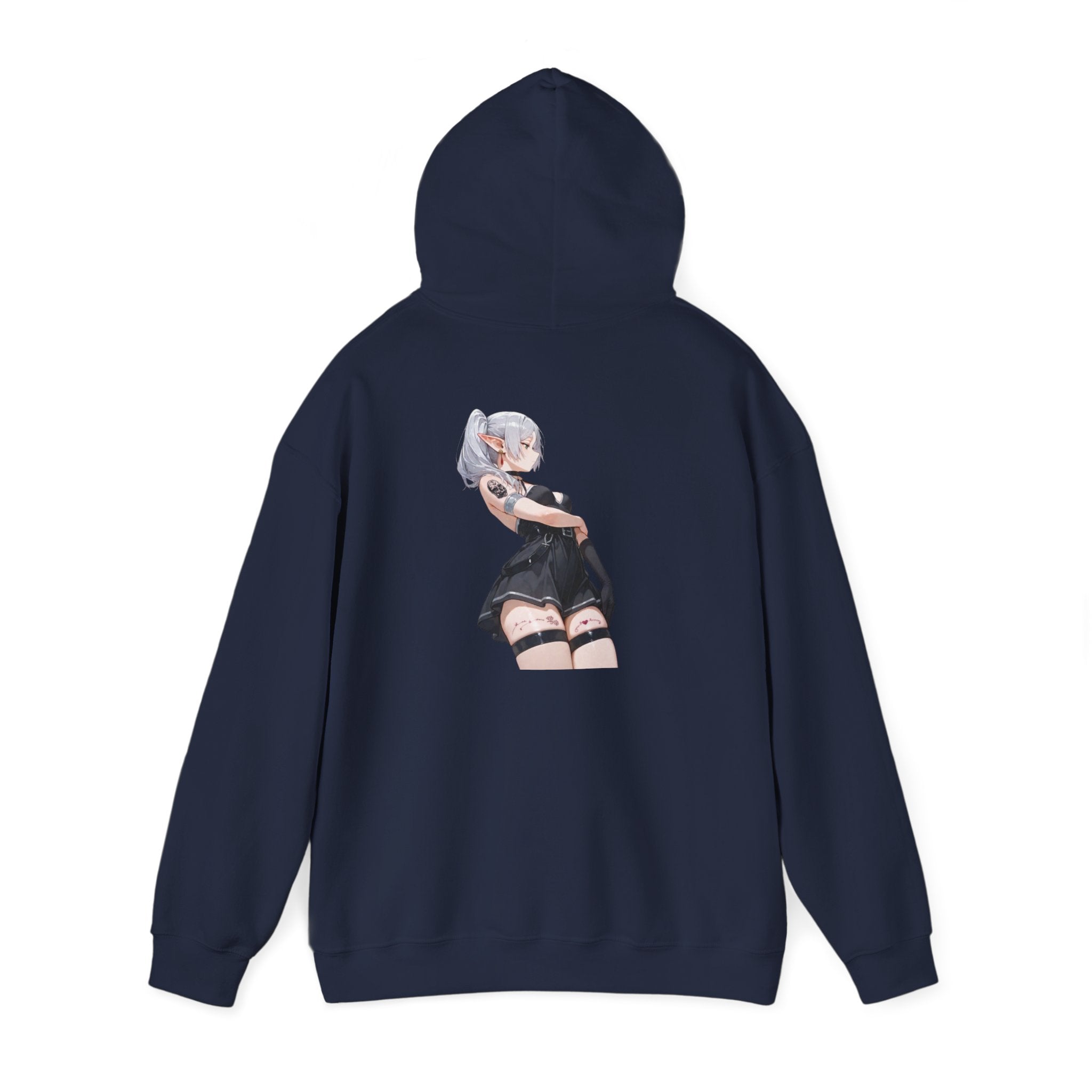 Sexy Frieren Tattooed Black Outfit Unisex Heavy Blend™ Hooded Sweatshirt