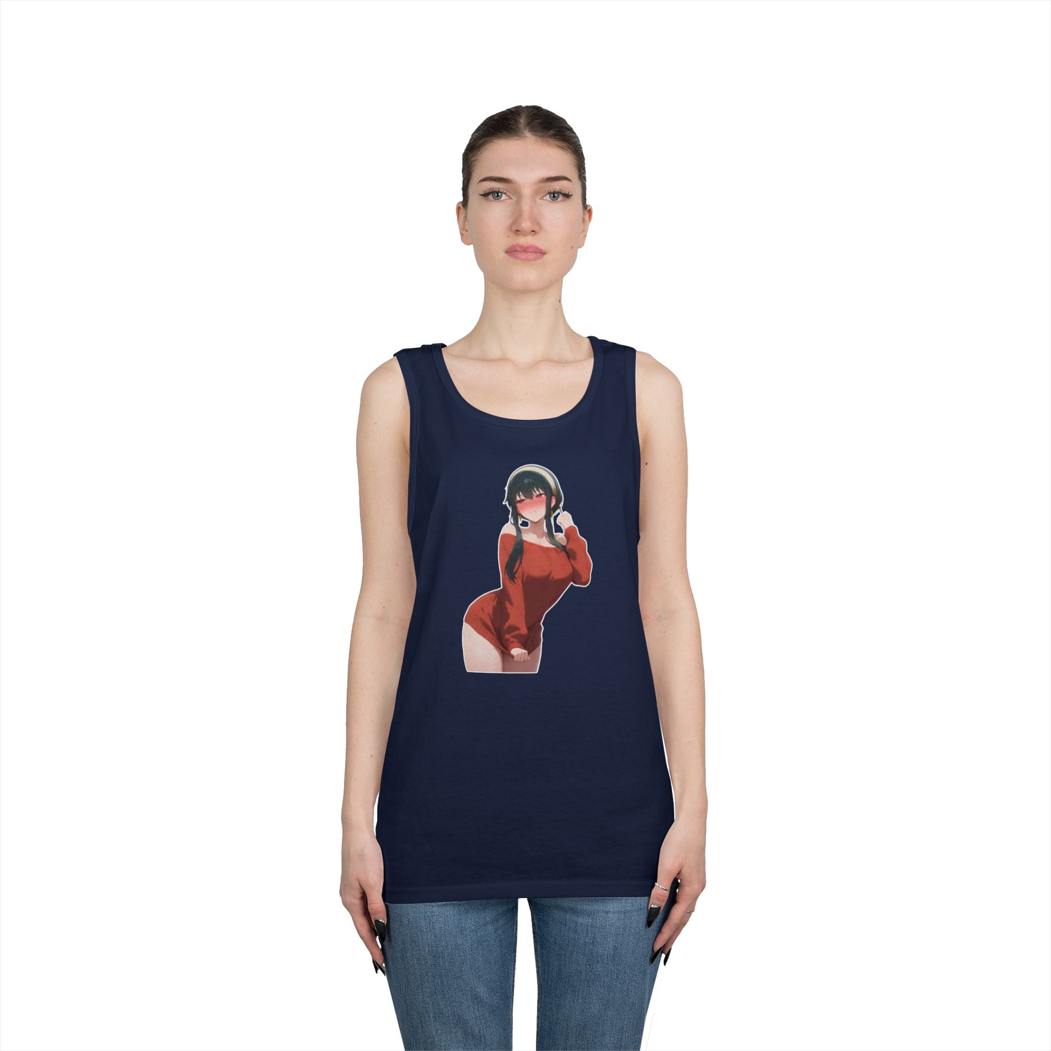 Yor Forger Blushing Waifu Heavy Cotton Tank Top