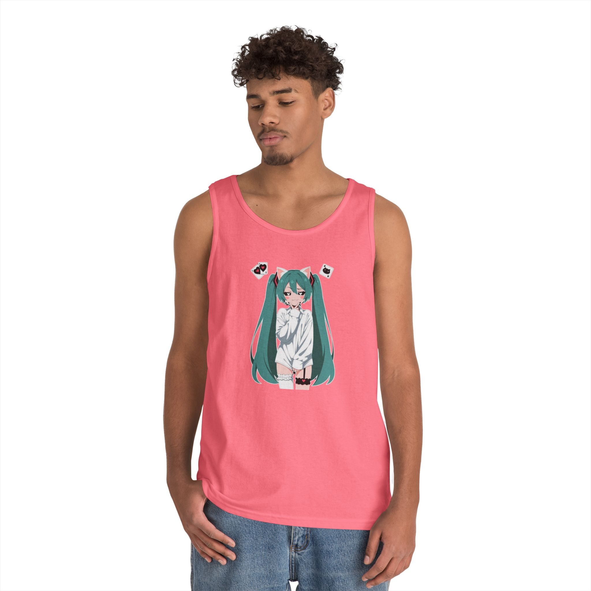 Hatsune Miku Catgirl Cute Heavy Cotton Tank Top