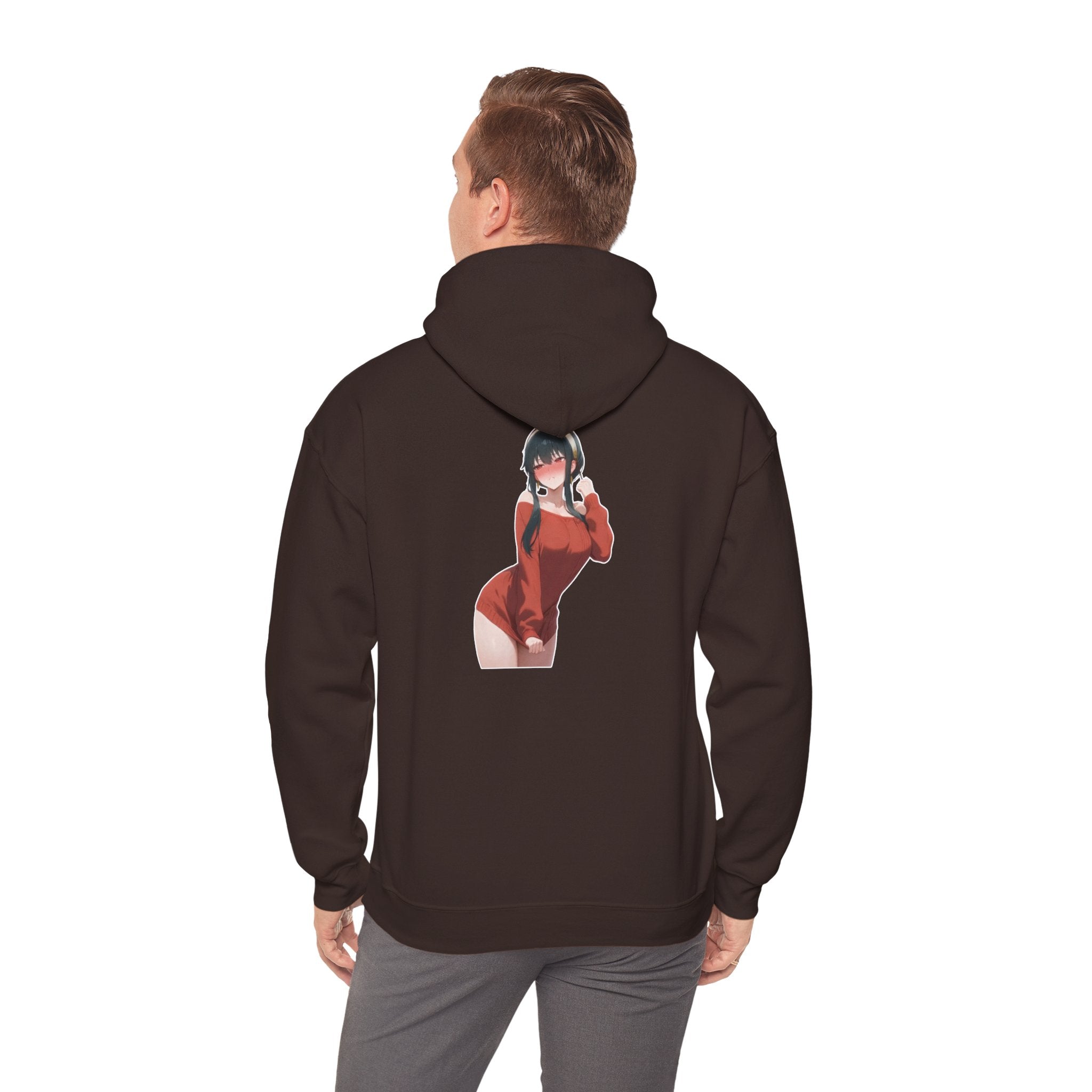 Yor Forger Blushing Waifu Unisex Heavy Blend™ Hooded Sweatshirt