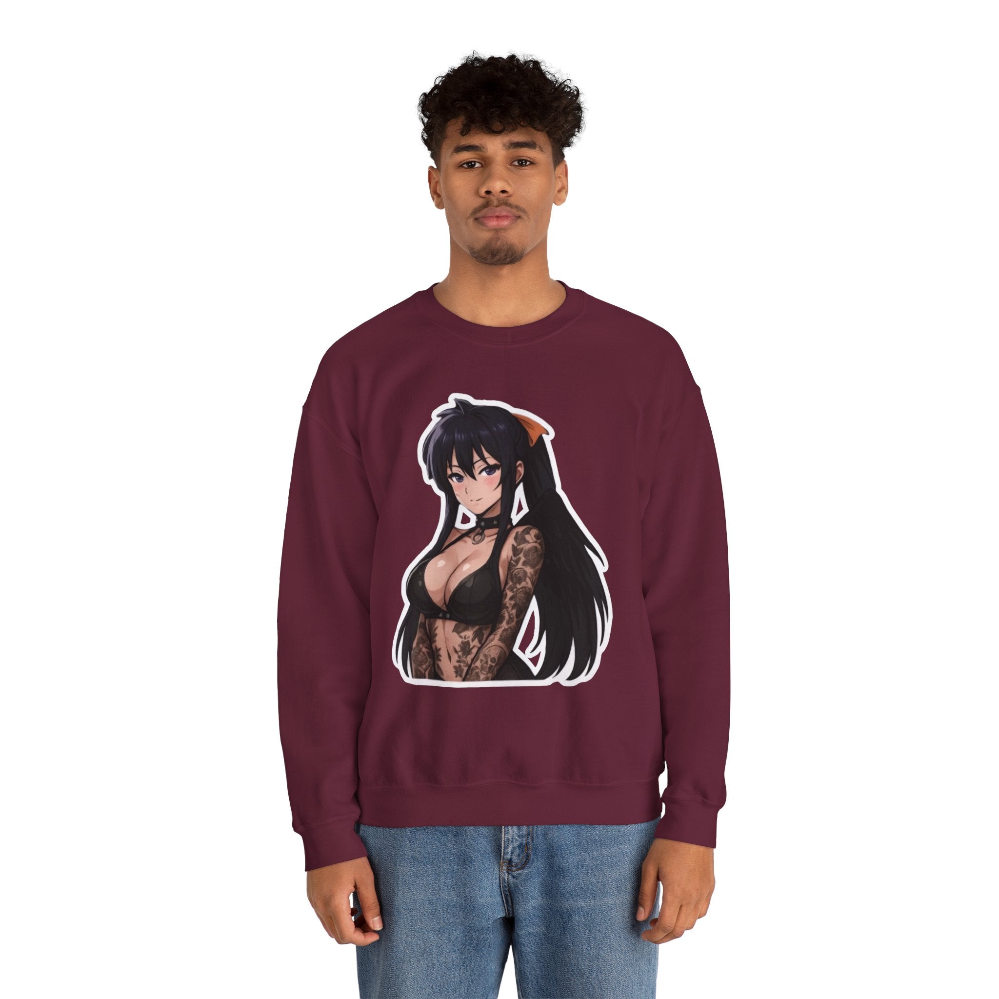 Akeno Himejima Unisex Heavy Blend™ Crewneck Sweatshirt