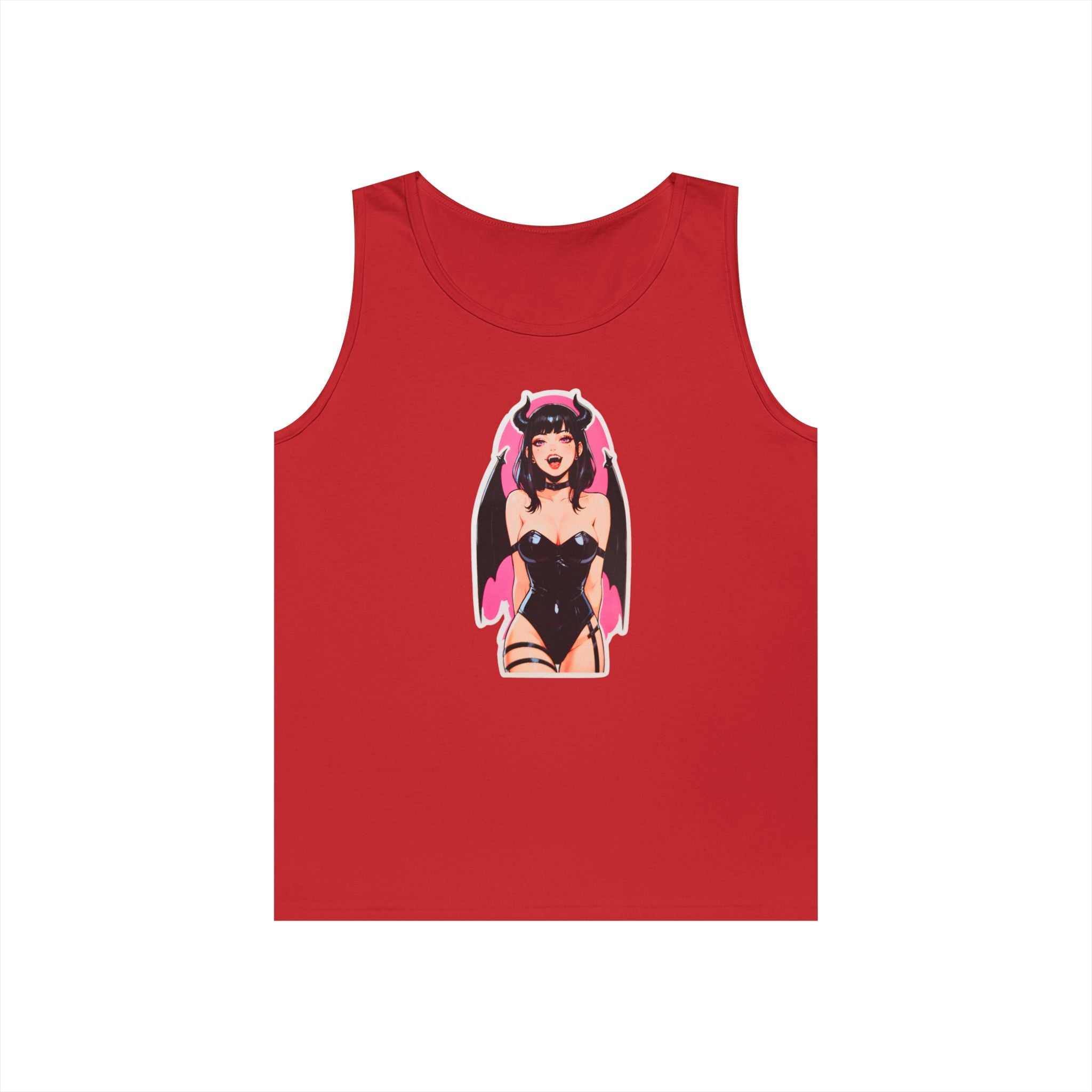 Succubus Ahegao Dark Gothic Heavy Cotton Tank Top