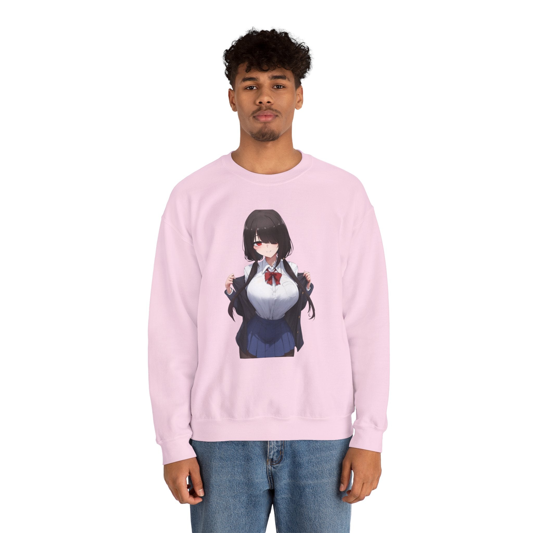 Tokisaki Kurum Schoolgirl Gothic Seductive Unisex Heavy Blend™ Crewneck Sweatshirt