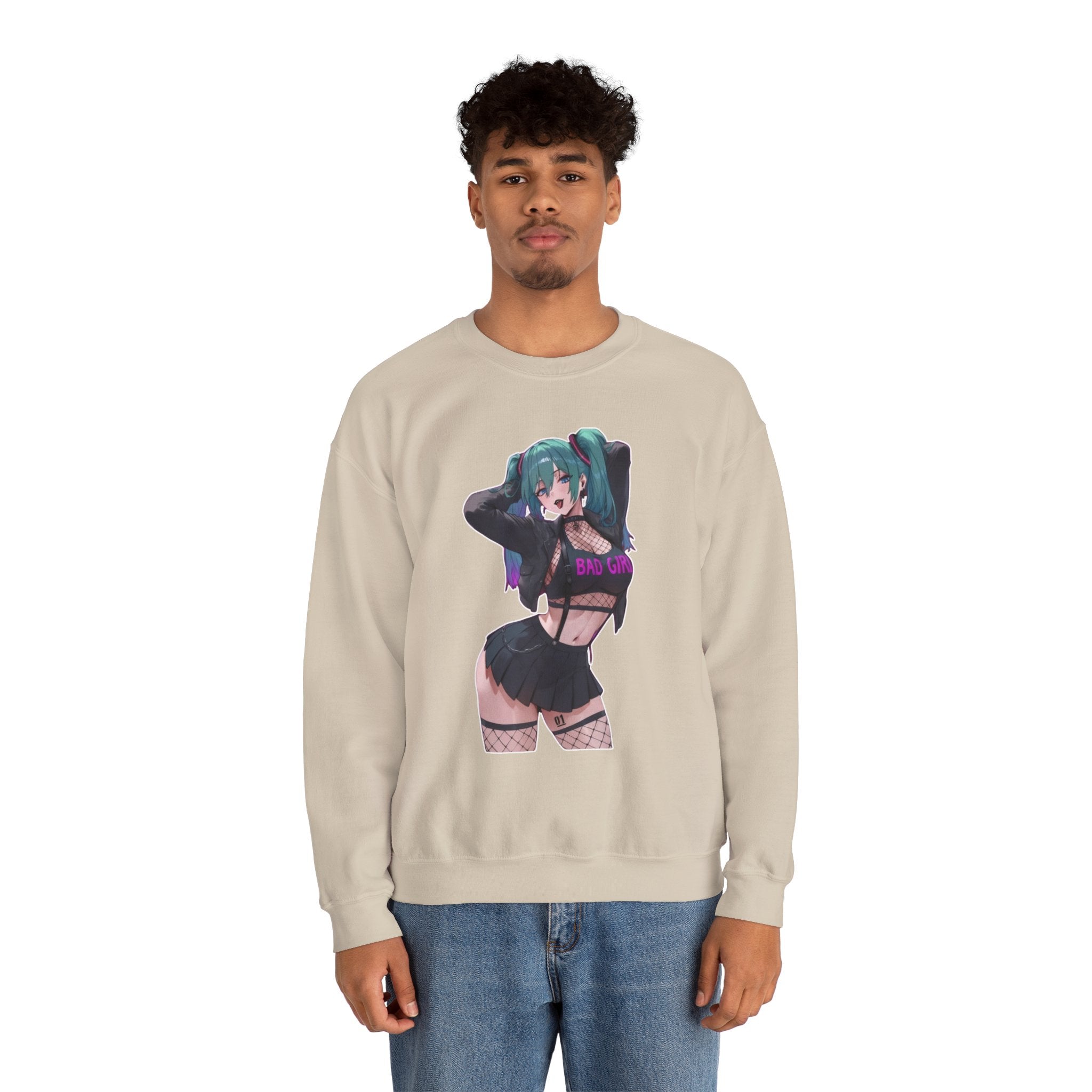 Hatsune Miku Baddie Unisex Heavy Blend™ Crewneck Sweatshirt