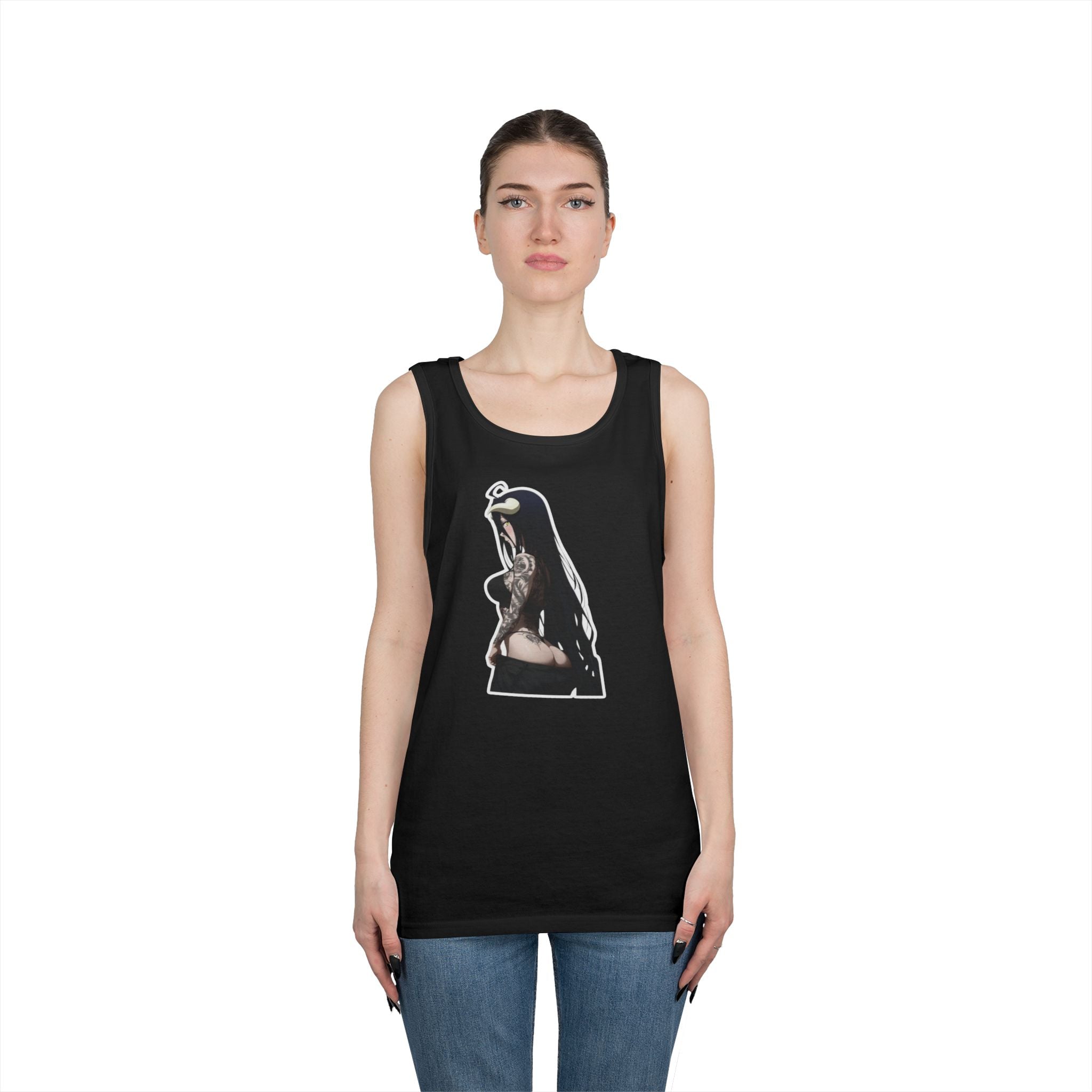 Albedo From Overlord Gothic Tattooed Heavy Cotton Tank Top