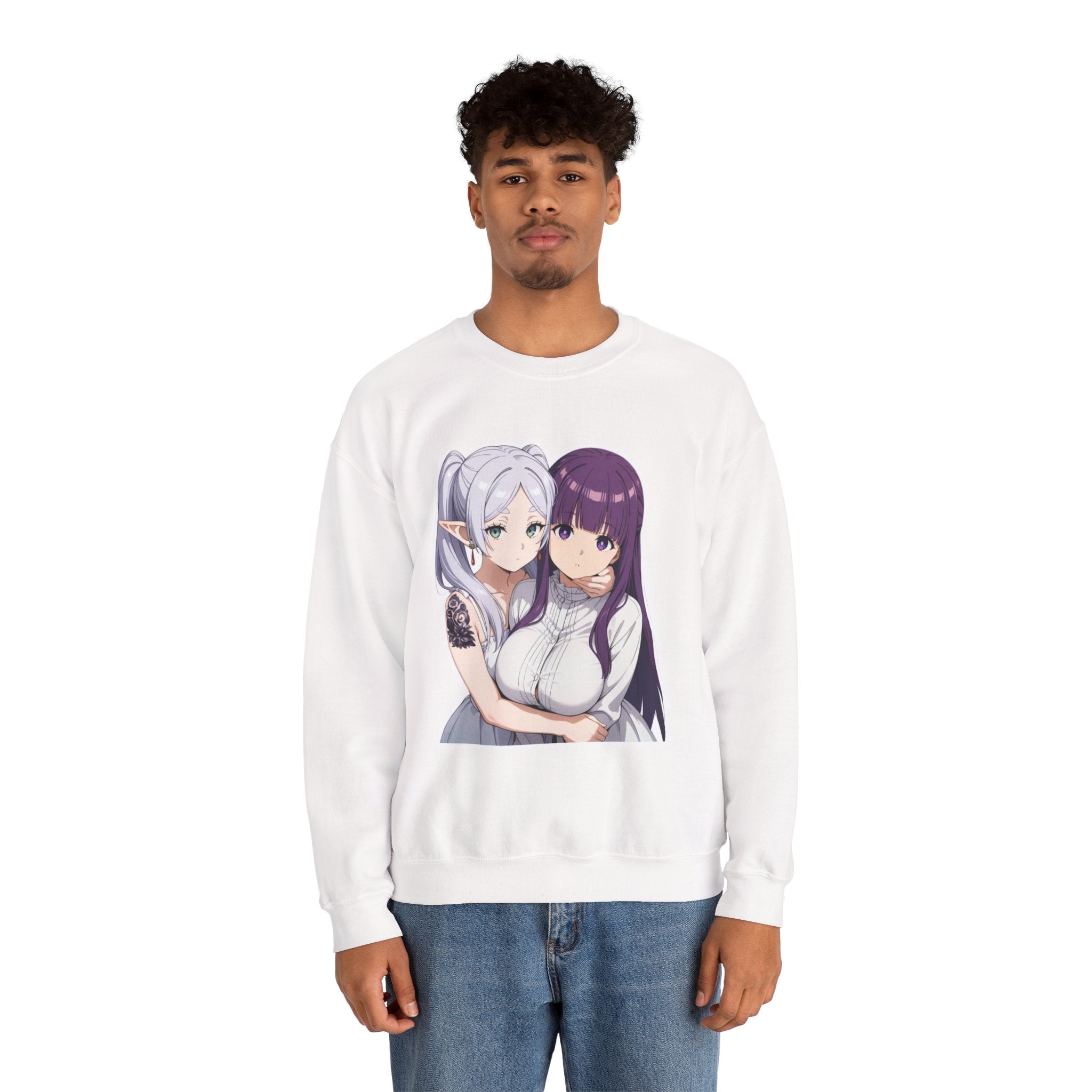 Fern x Frieren Waifu Unisex Heavy Blend™ Crewneck Sweatshirt