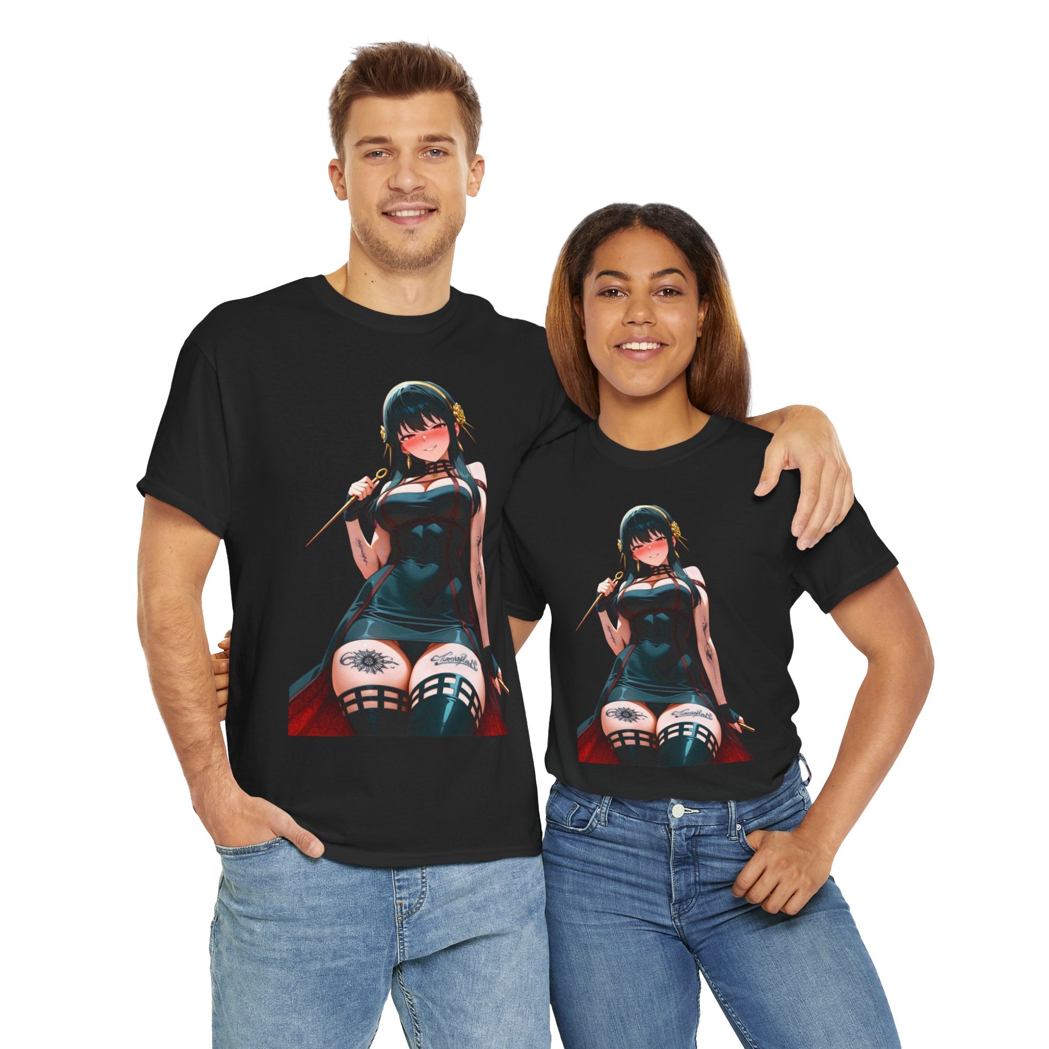 Yor Forger Assassin Gothic Tattooed Unisex Heavy Cotton Tee