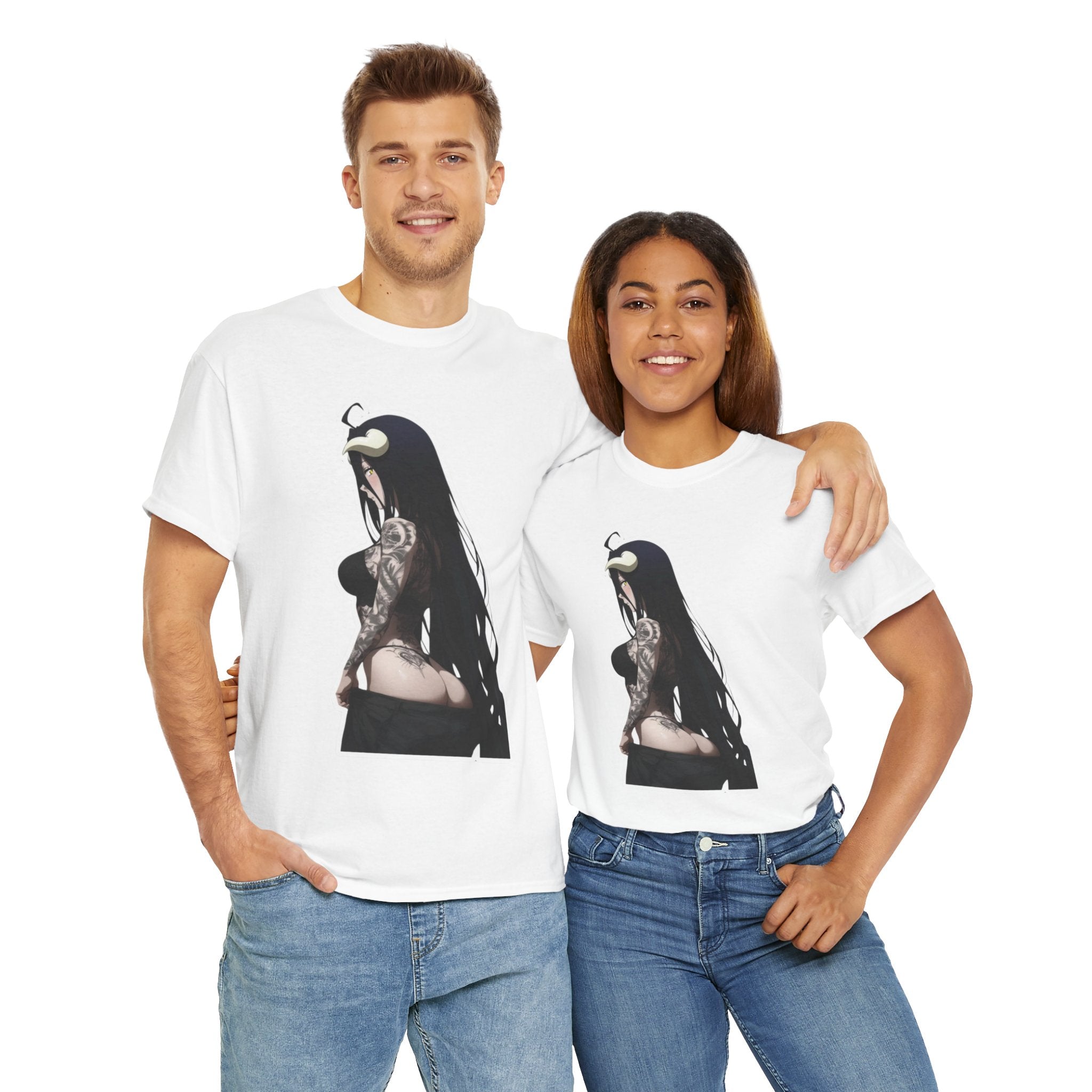Albedo From Overlord Gothic Tattooed Unisex Heavy Cotton Tee