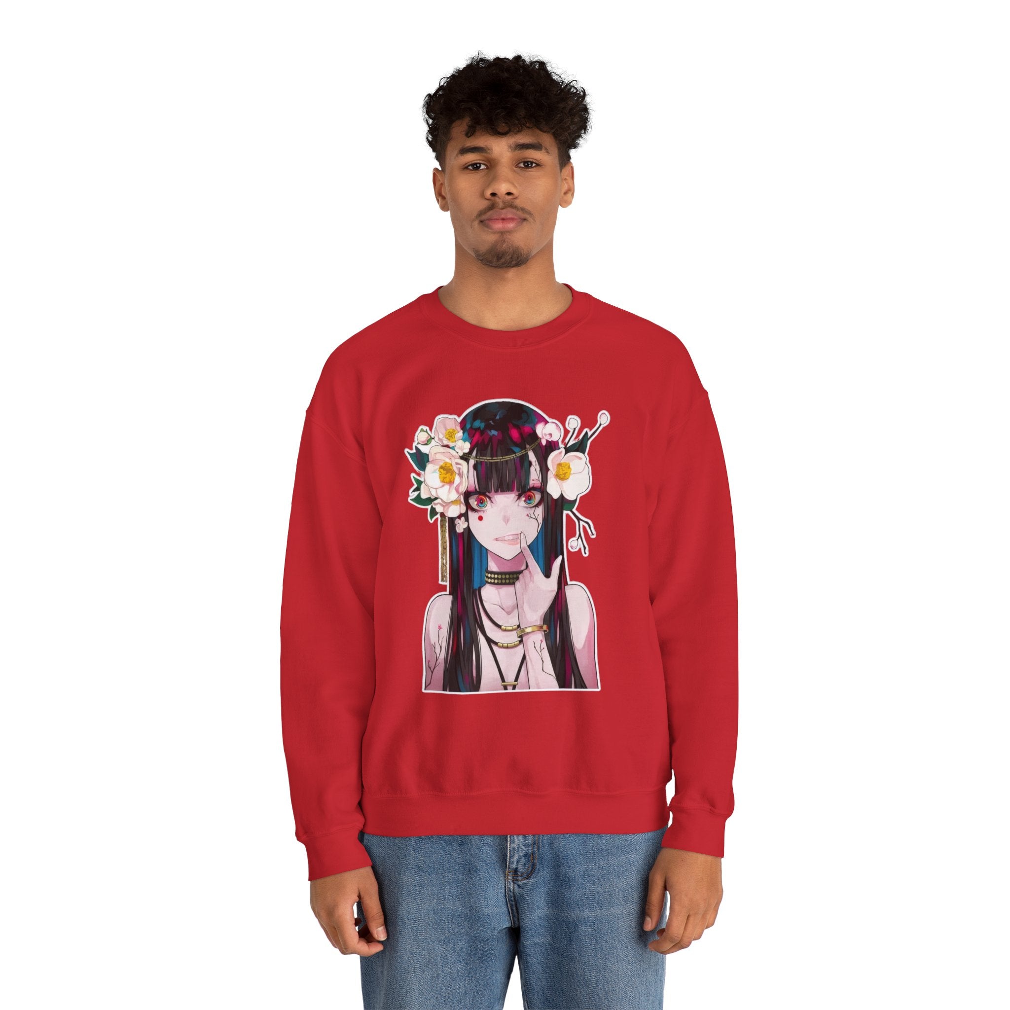 Vampire Girl Dark Fantasy Unisex Heavy Blend™ Crewneck Sweatshirt