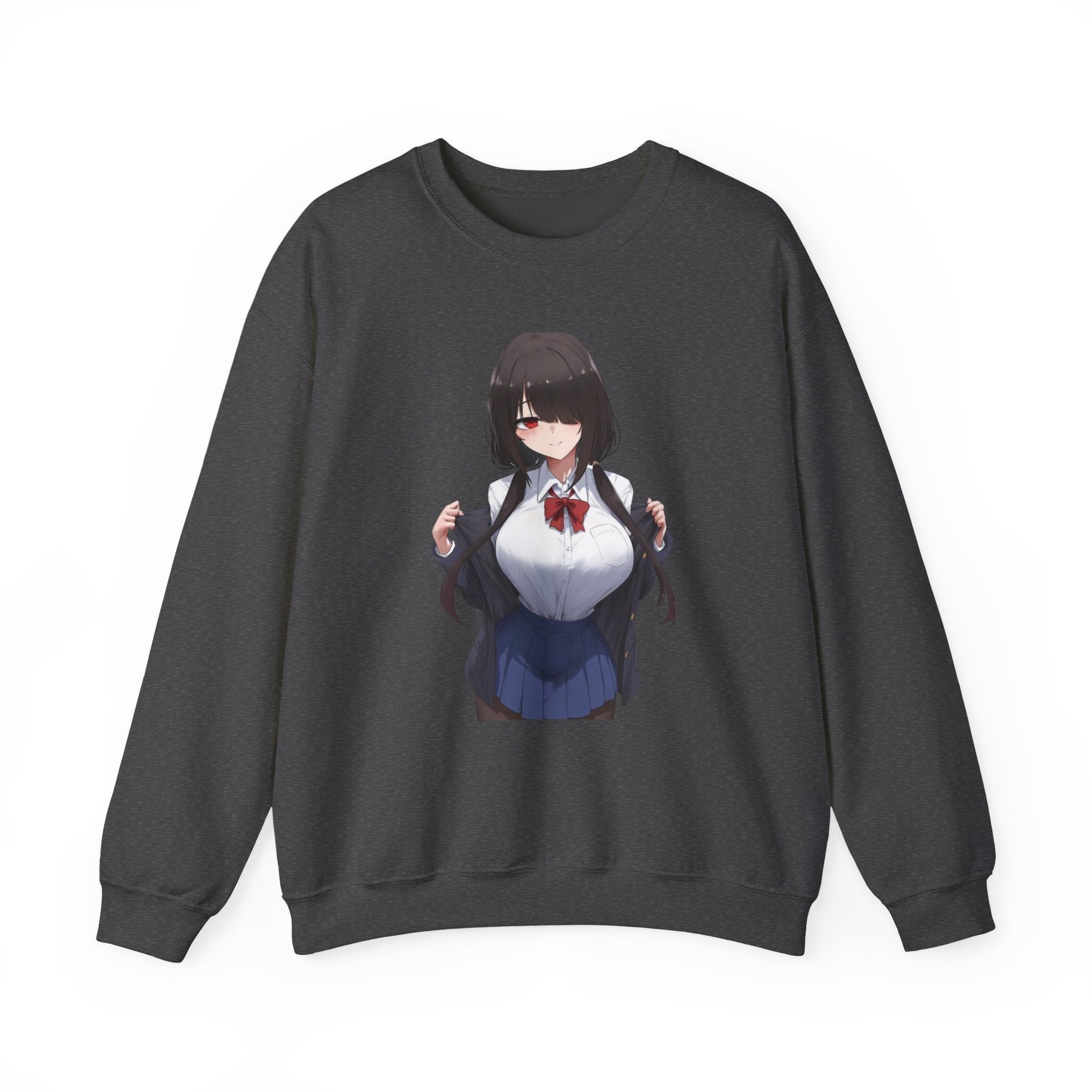 Tokisaki Kurum Schoolgirl Gothic Seductive Unisex Heavy Blend™ Crewneck Sweatshirt