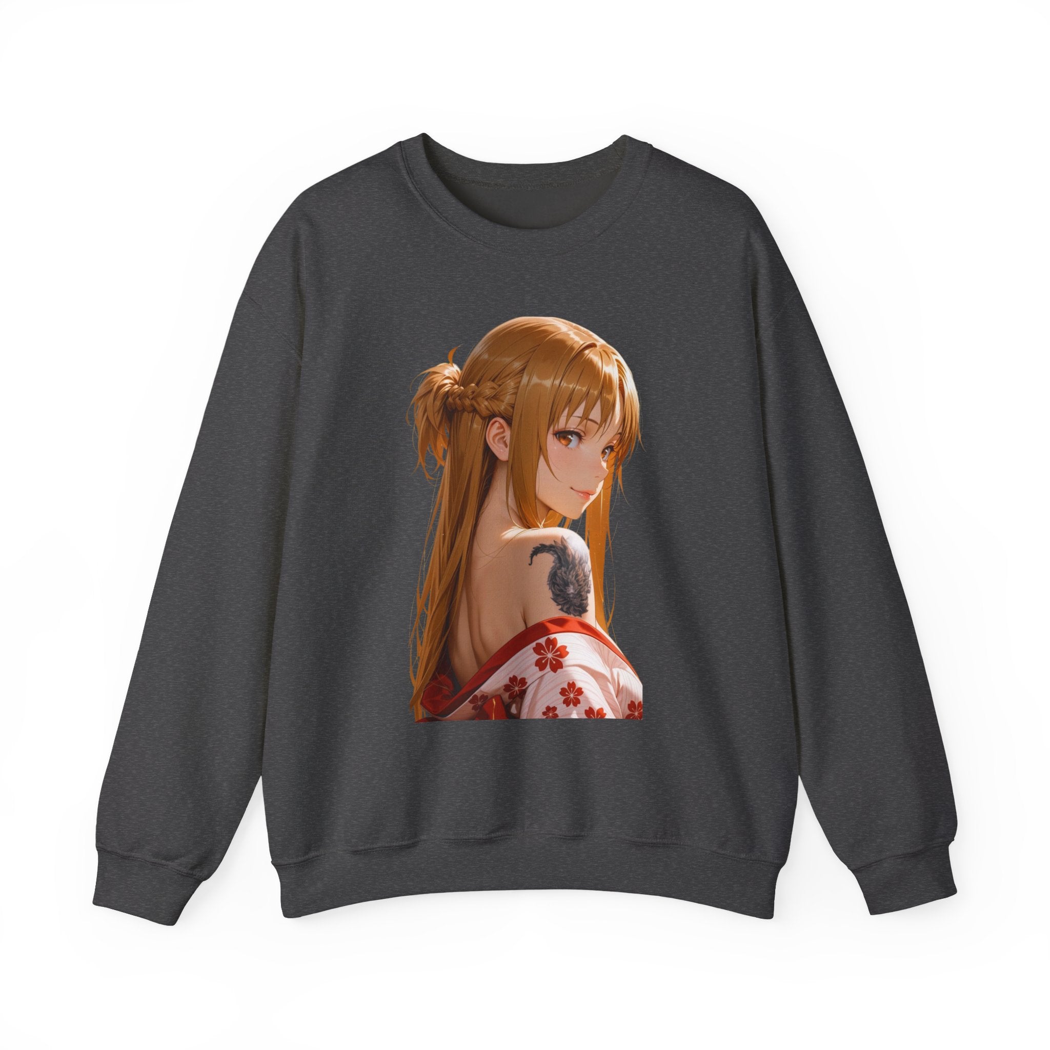 Asuna Kimono Tattoo Unisex Heavy Blend™ Crewneck Sweatshirt