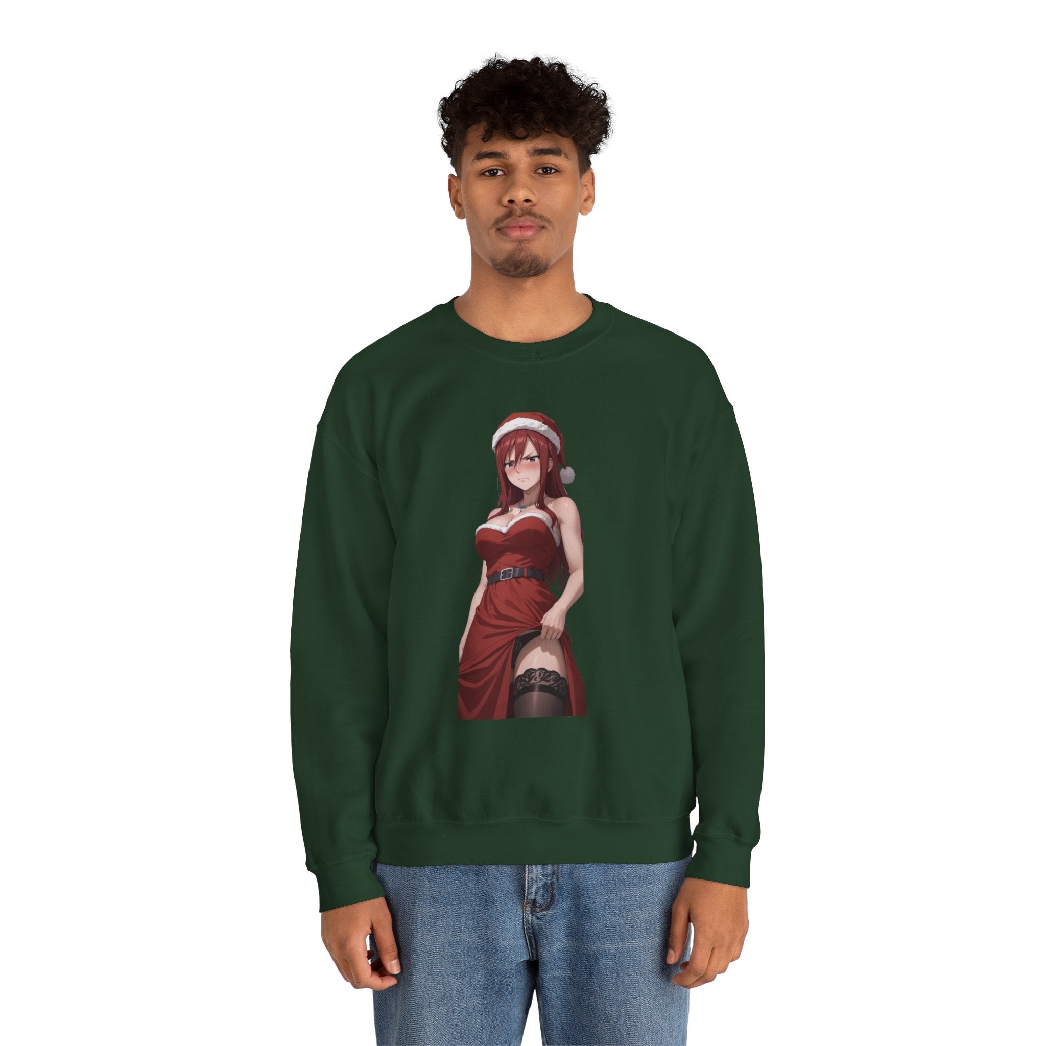 Ezra Scarlet Christmas Themed Angry Unisex Heavy Blend™ Crewneck Sweatshirt