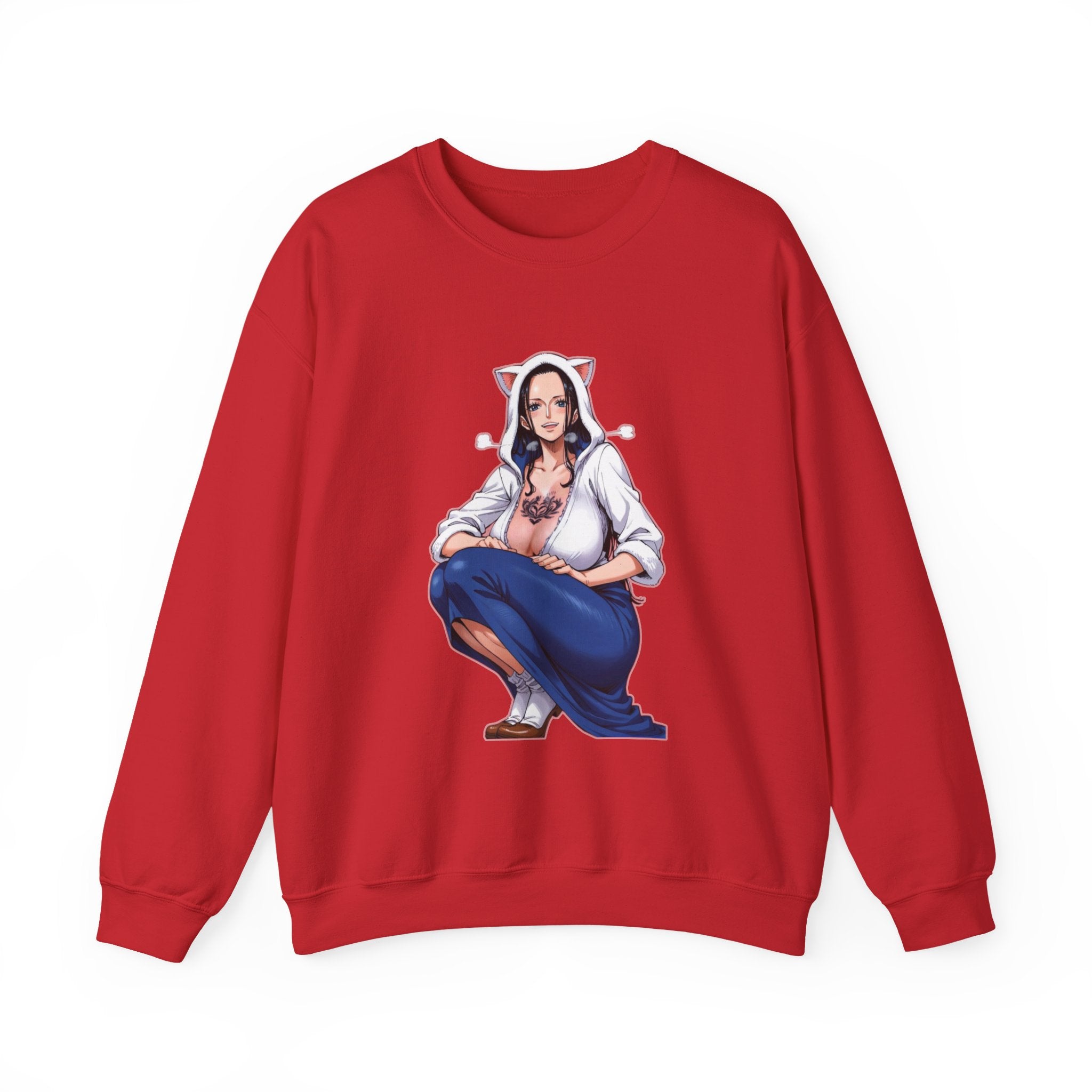 Nico Robin Catgirl Casual Anime Unisex Heavy Blend™ Crewneck Sweatshirt
