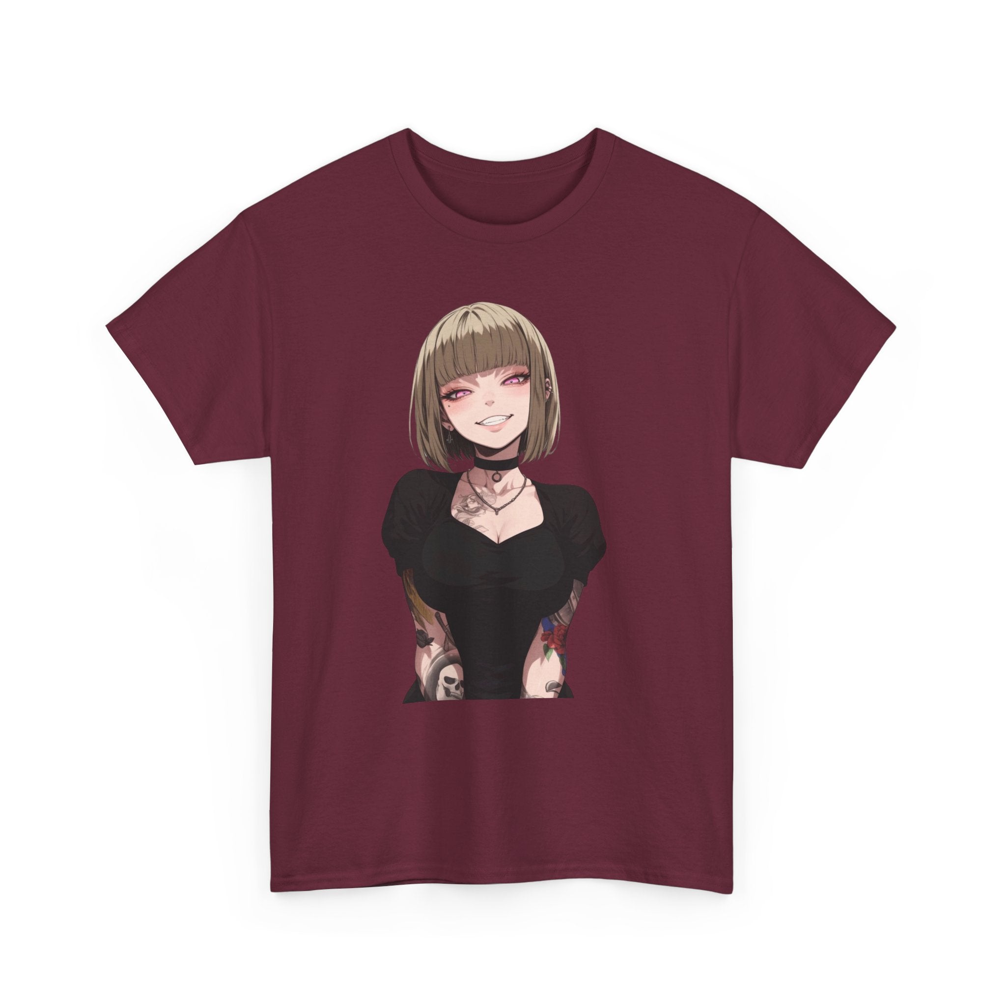 Sexy Style Himiko Toga Skull Tattooed Unisex Heavy Cotton Tee